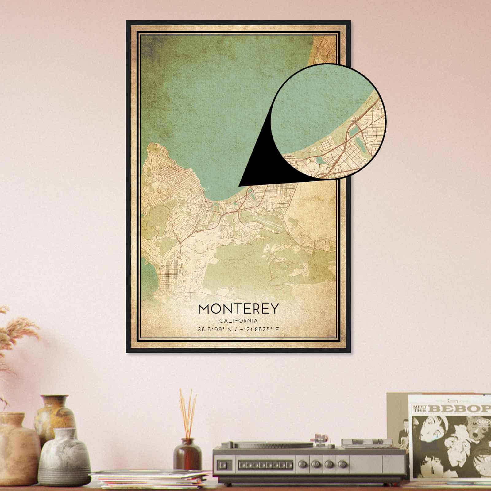 Deerfield Kansas Map Poster, Modern Home Decor Wall Art Print (Copy)