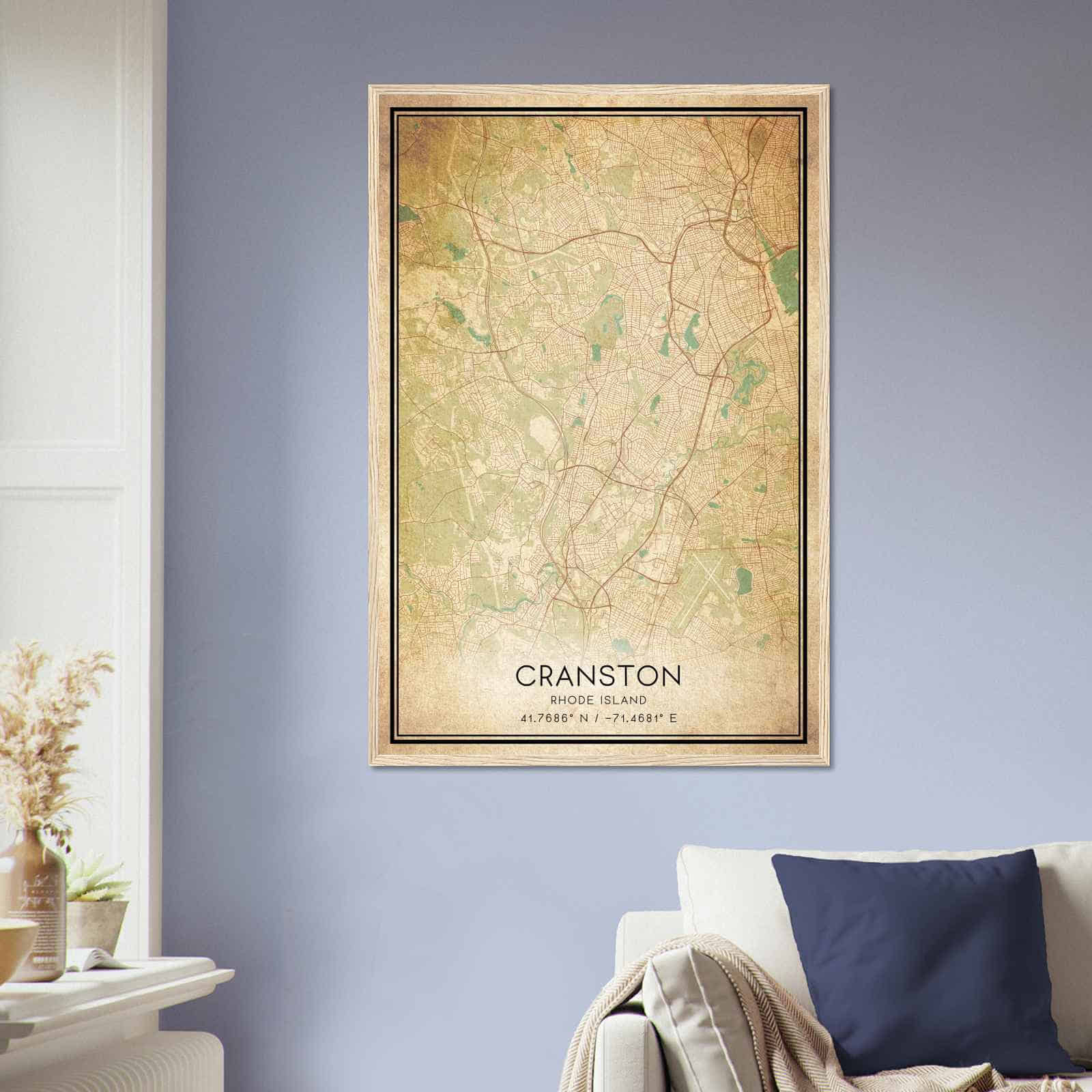 Deerfield Kansas Map Poster, Modern Home Decor Wall Art Print (Copy)