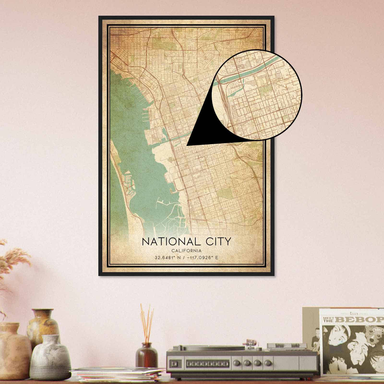 Deerfield Kansas Map Poster, Modern Home Decor Wall Art Print (Copy)