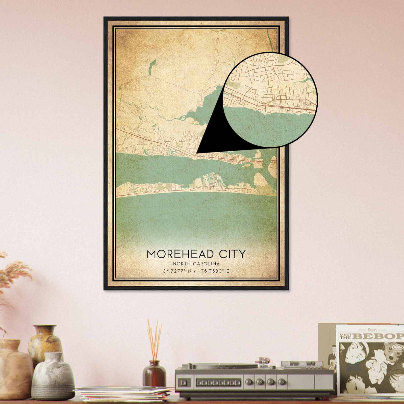 Deerfield Kansas Map Poster, Modern Home Decor Wall Art Print (Copy)
