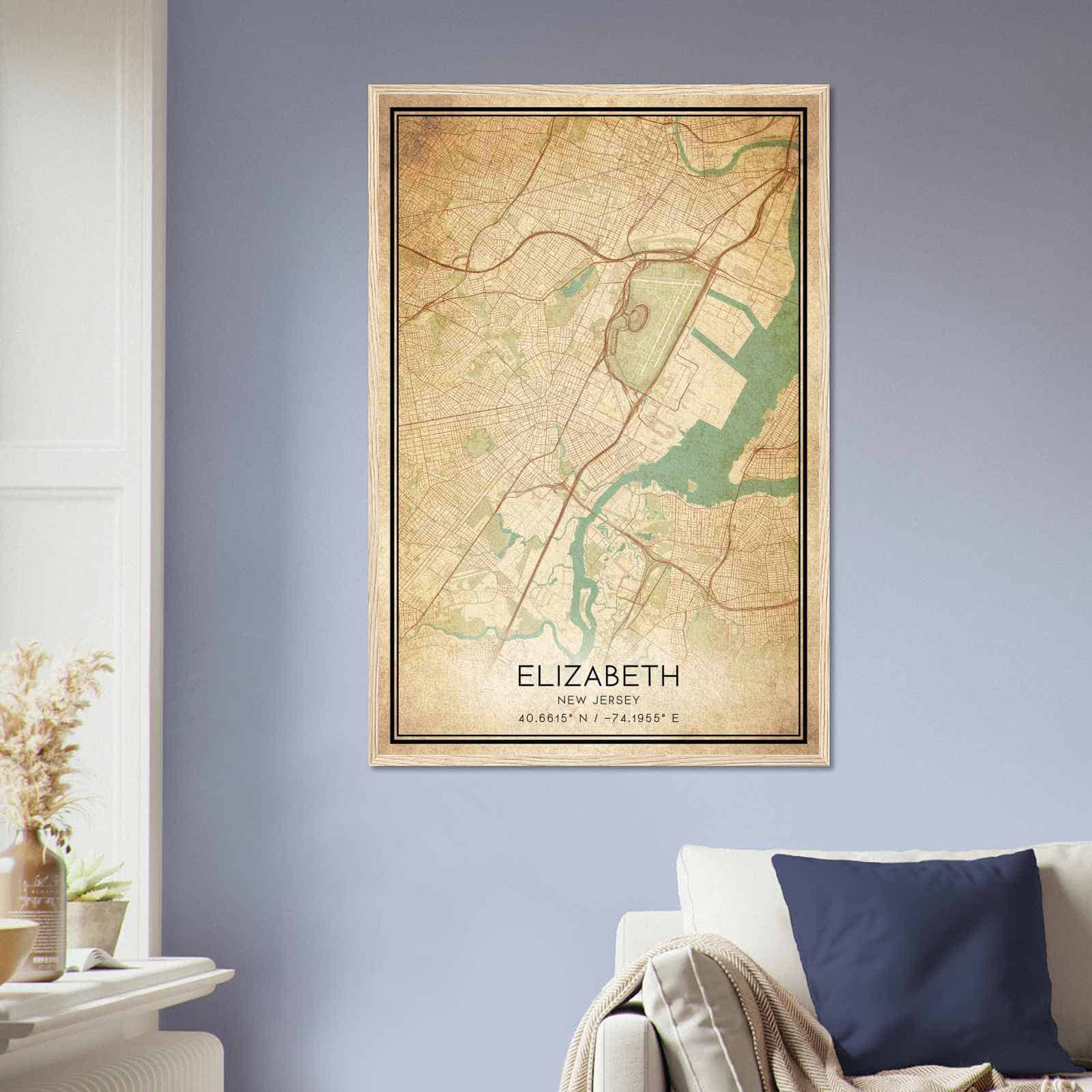 Deerfield Kansas Map Poster, Modern Home Decor Wall Art Print (Copy)