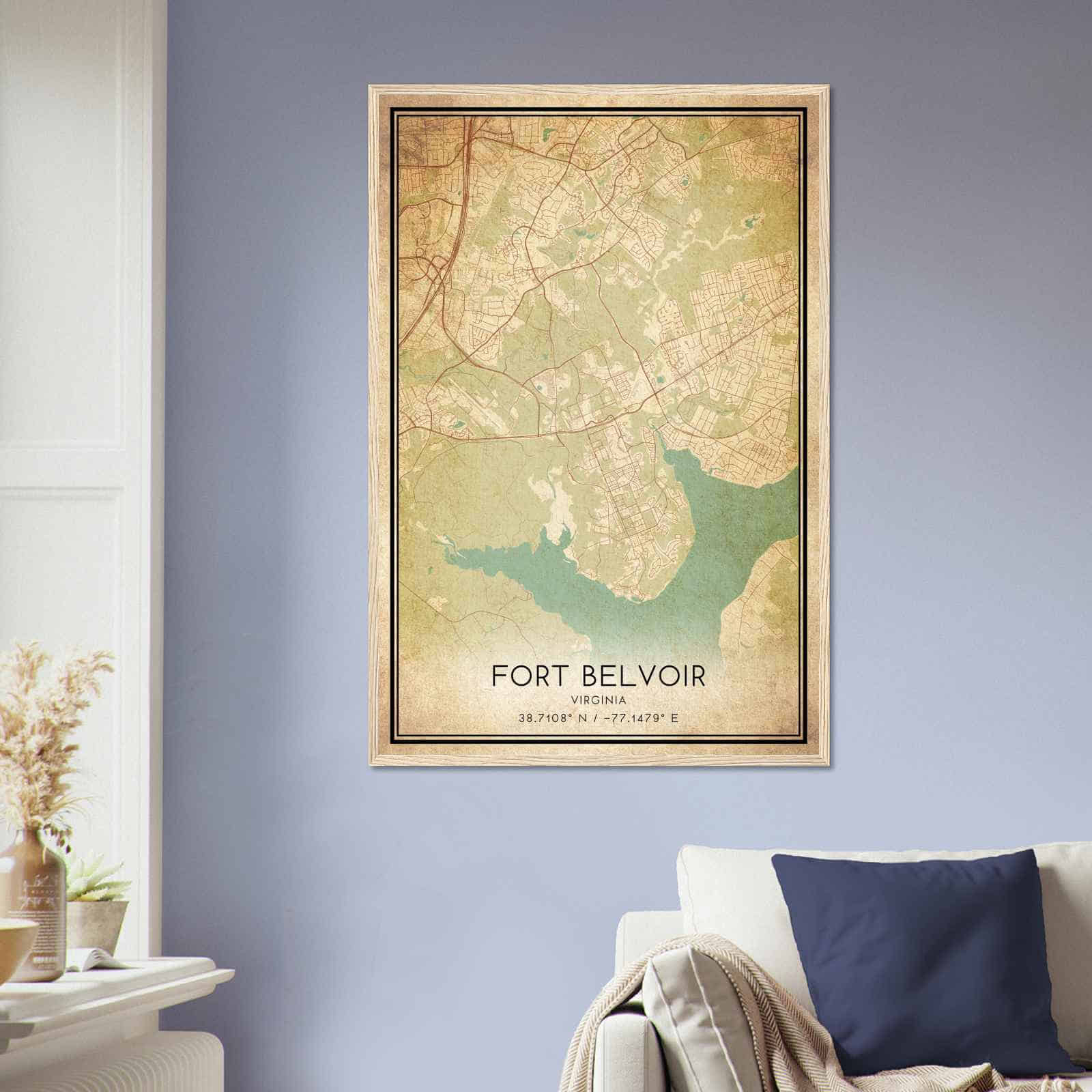 Deerfield Kansas Map Poster, Modern Home Decor Wall Art Print (Copy)