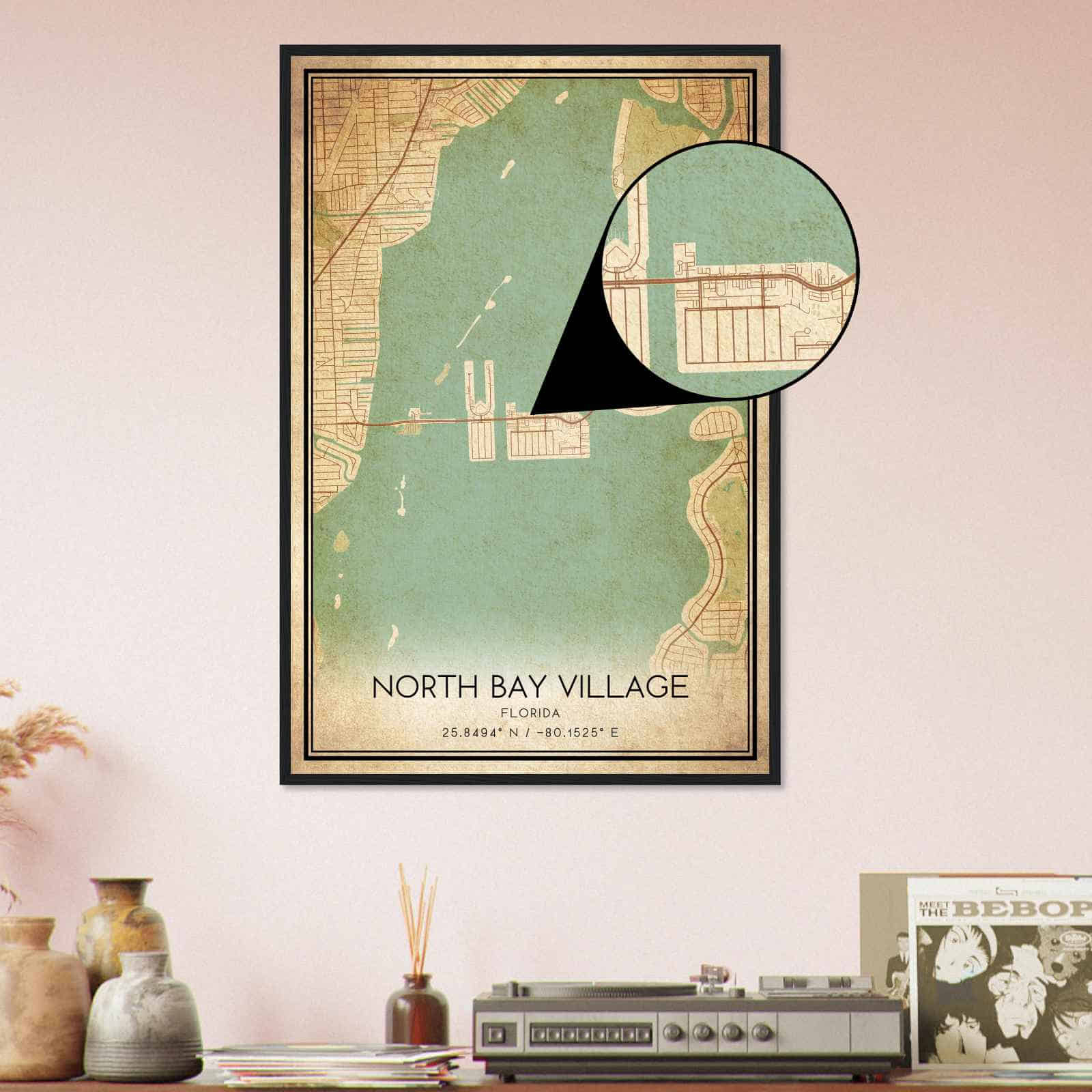 Deerfield Kansas Map Poster, Modern Home Decor Wall Art Print (Copy)