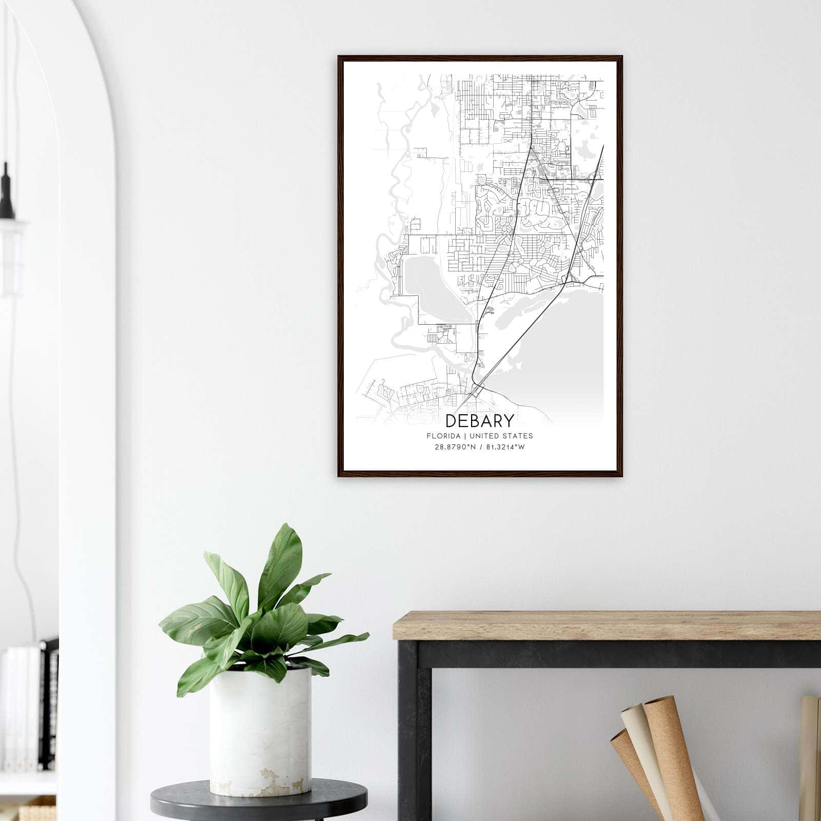 Deerfield Kansas Map Poster, Modern Home Decor Wall Art Print (Copy)