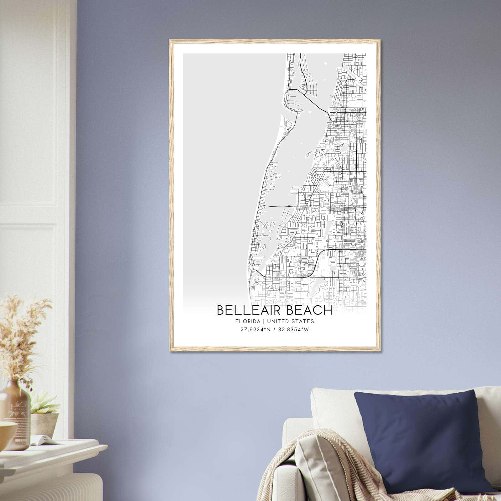 Deerfield Kansas Map Poster, Modern Home Decor Wall Art Print (Copy)