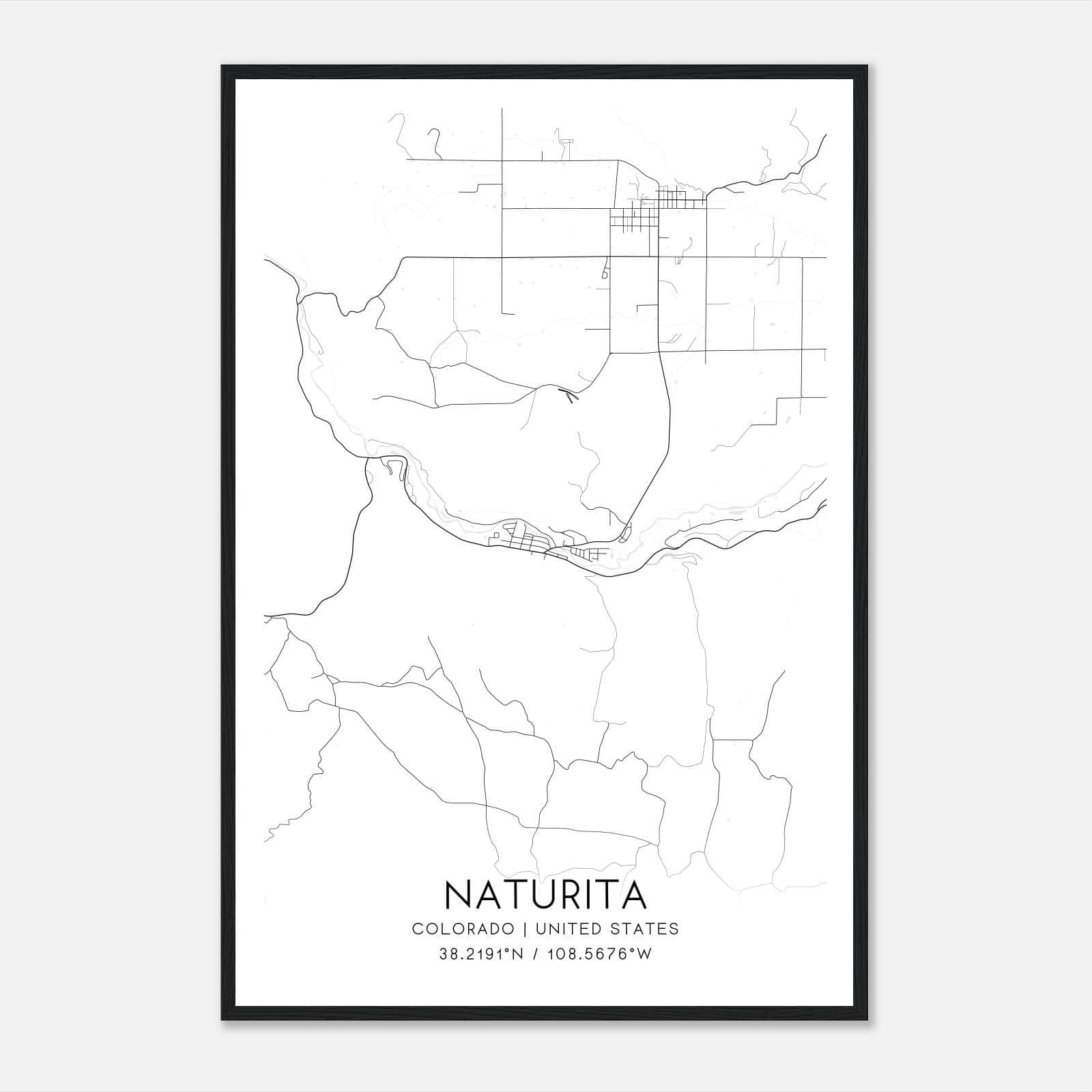Naturita Colorado Map Poster, Modern Home Decor Wall Art Print Naturita Colorado Map Poster, Modern Home Decor Wall Art Print