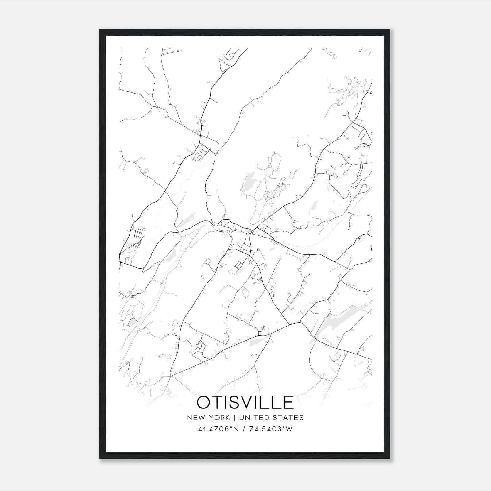 Otisville New York Map Poster, Modern Home Decor Wall Art Print Otisville New York Map Poster, Modern Home Decor Wall Art Print