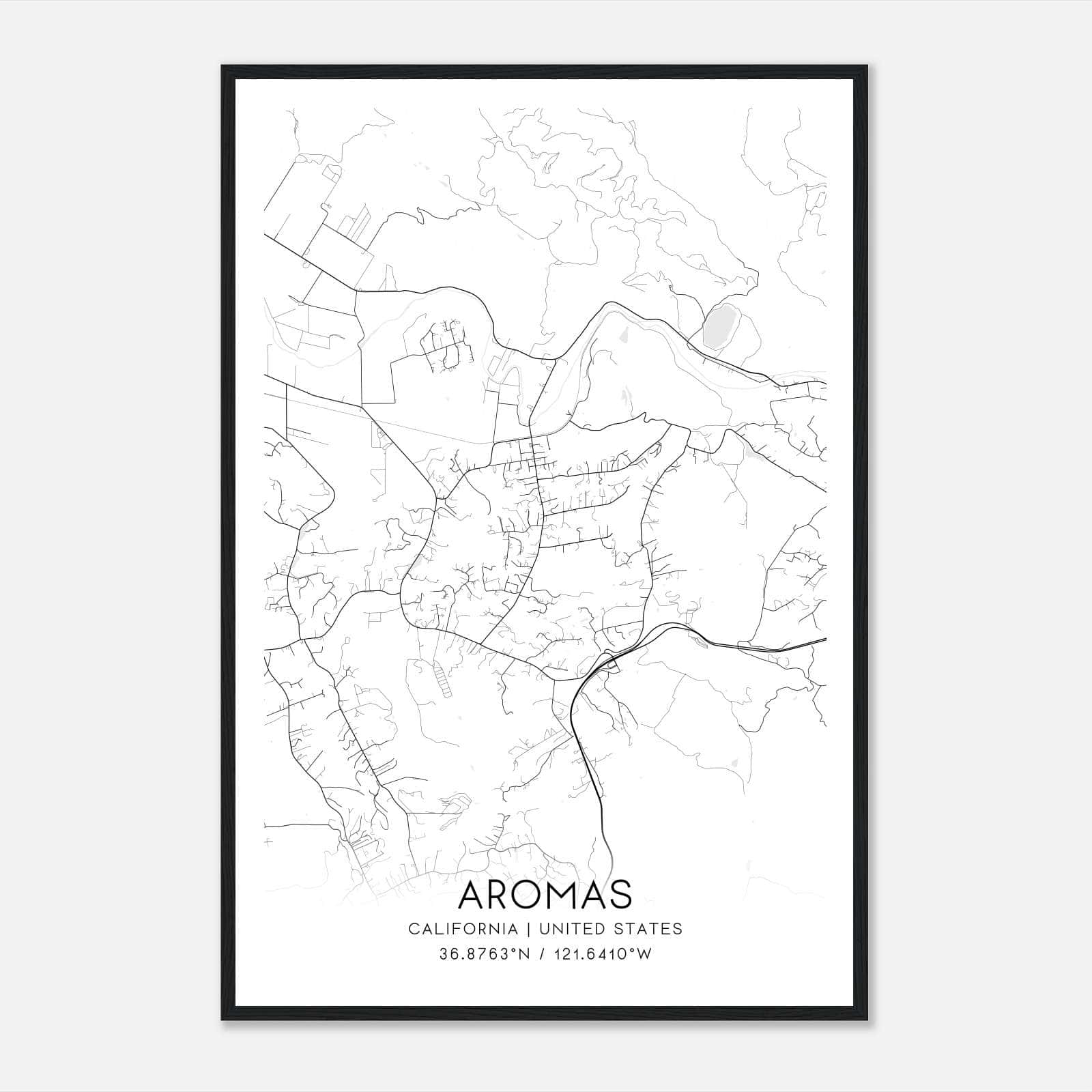Aromas California Map Poster, Modern Home Decor Wall Art Print Aromas California Map Poster, Modern Home Decor Wall Art Print