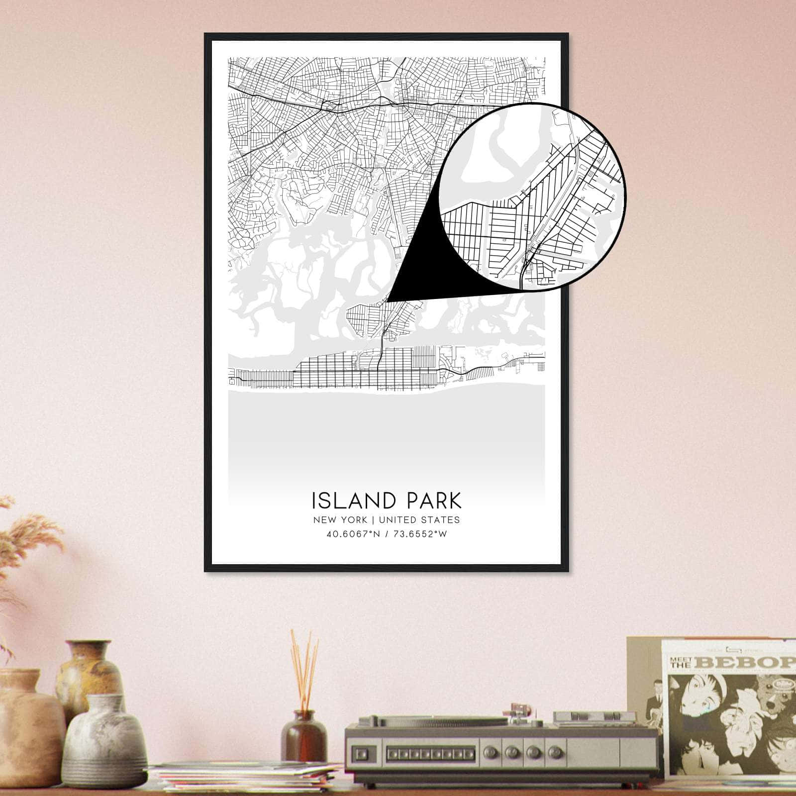 Deerfield Kansas Map Poster, Modern Home Decor Wall Art Print (Copy)
