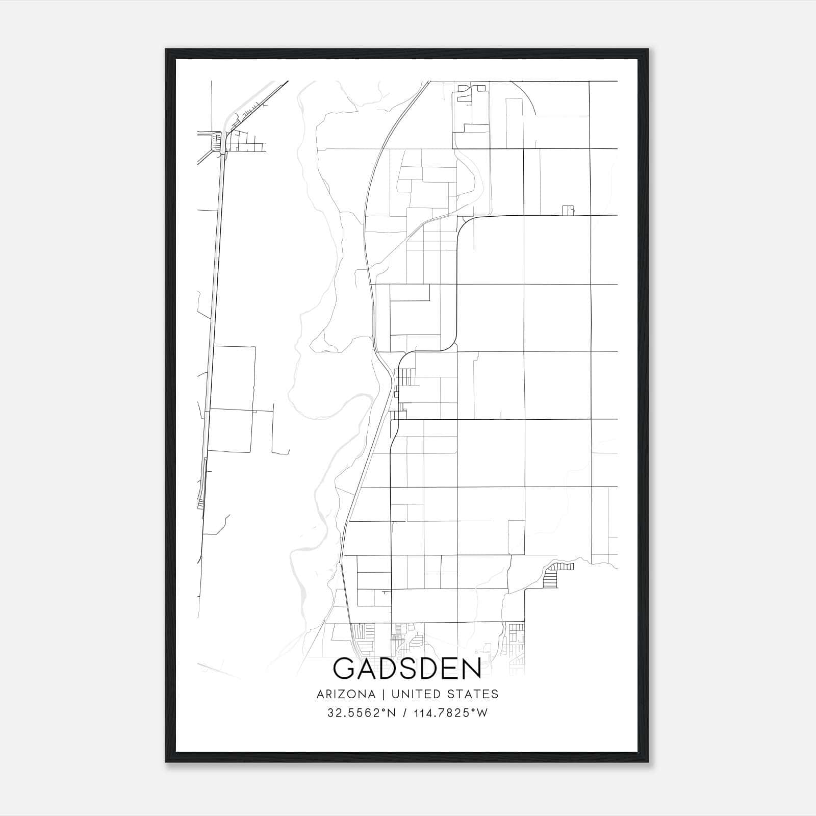 Gadsden Arizona Map Poster, Modern Home Decor Wall Art Print Gadsden Arizona Map Poster, Modern Home Decor Wall Art Print