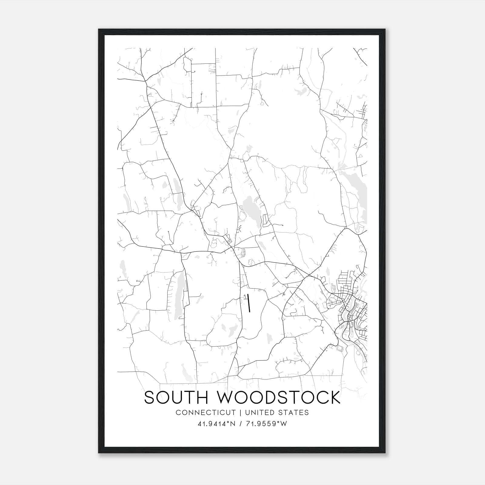 South Woodstock Connecticut Map Poster, Modern Home Decor Wall Art Print South Woodstock Connecticut Map Poster, Modern Home Decor Wall Art Print