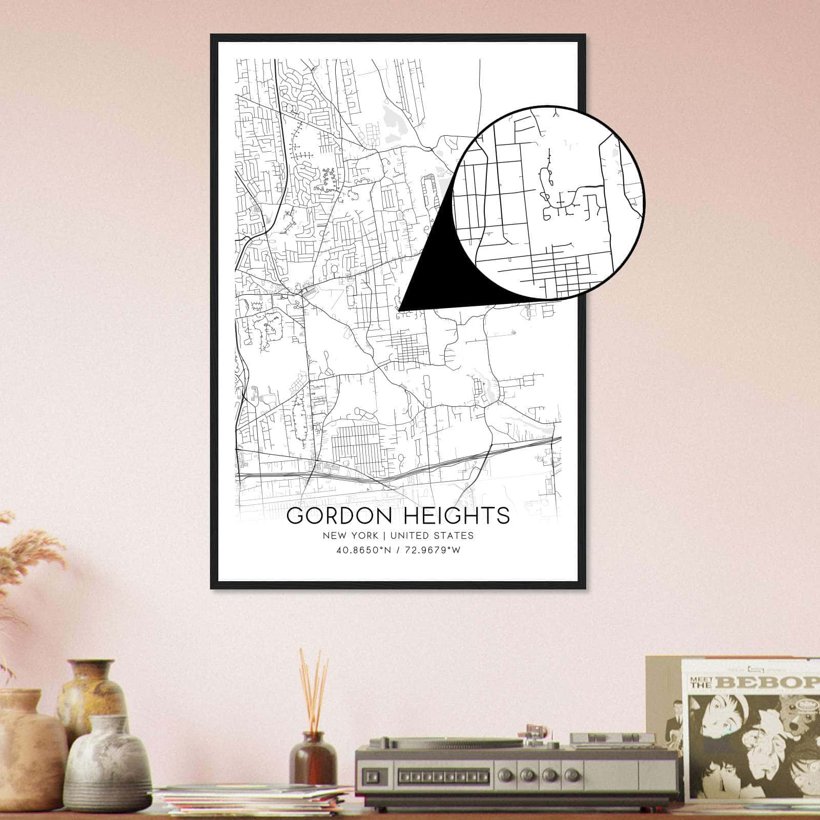 Deerfield Kansas Map Poster, Modern Home Decor Wall Art Print (Copy)