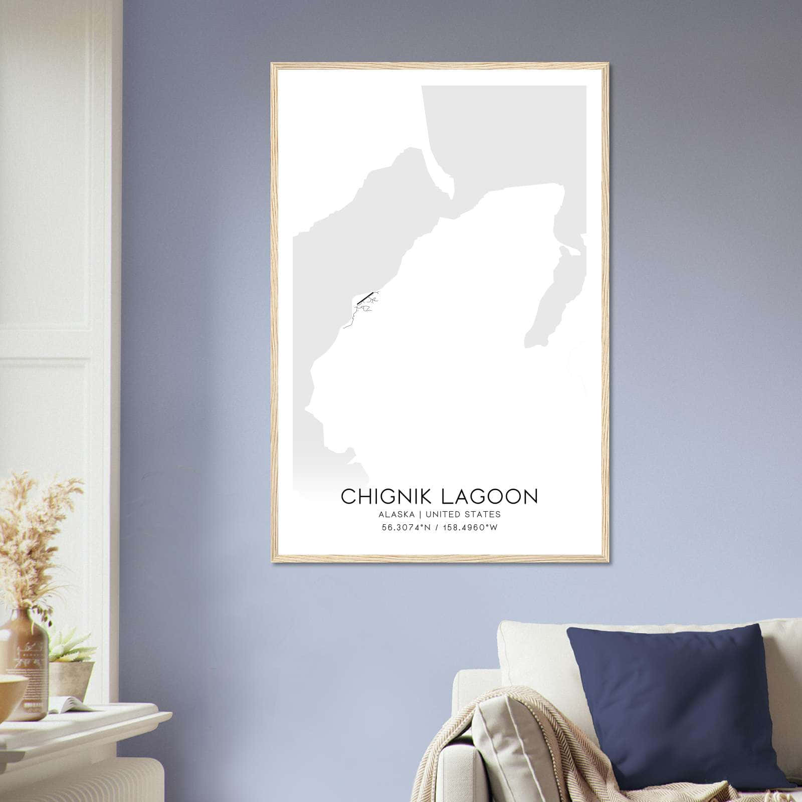 Deerfield Kansas Map Poster, Modern Home Decor Wall Art Print (Copy)