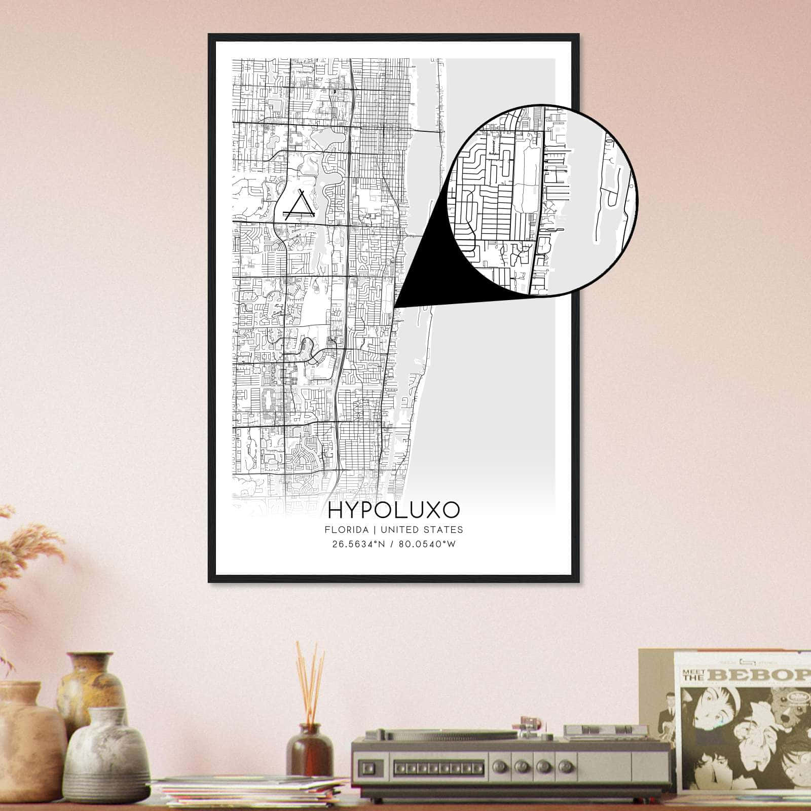 Deerfield Kansas Map Poster, Modern Home Decor Wall Art Print (Copy)
