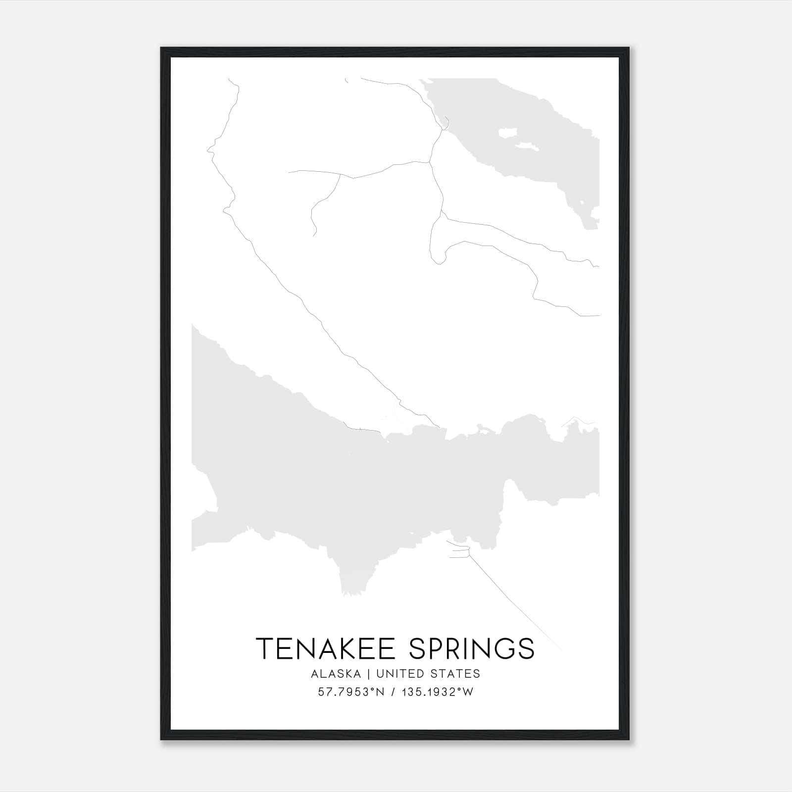 Tenakee Springs Alaska Map Poster, Modern Home Decor Wall Art Print Tenakee Springs Alaska Map Poster, Modern Home Decor Wall Art Print