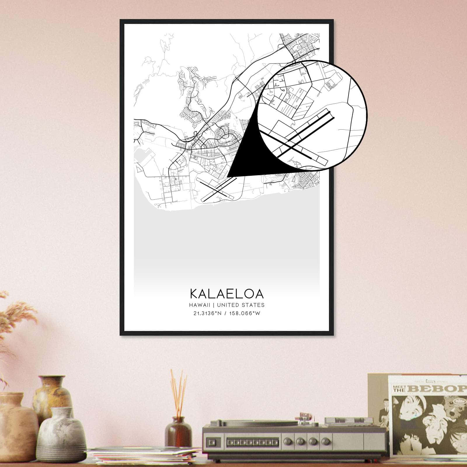 Deerfield Kansas Map Poster, Modern Home Decor Wall Art Print (Copy)