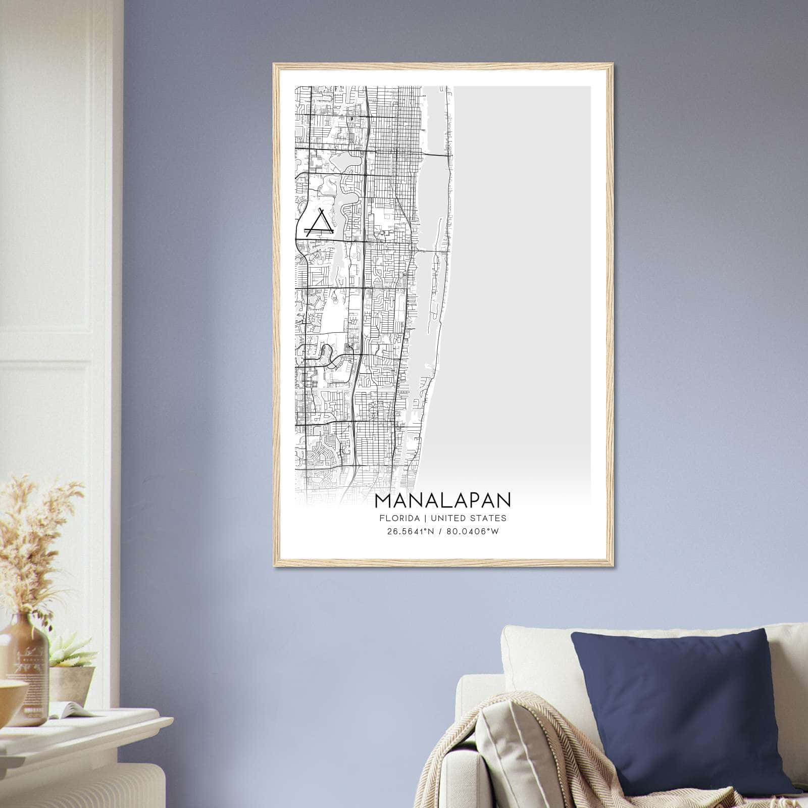 Deerfield Kansas Map Poster, Modern Home Decor Wall Art Print (Copy)