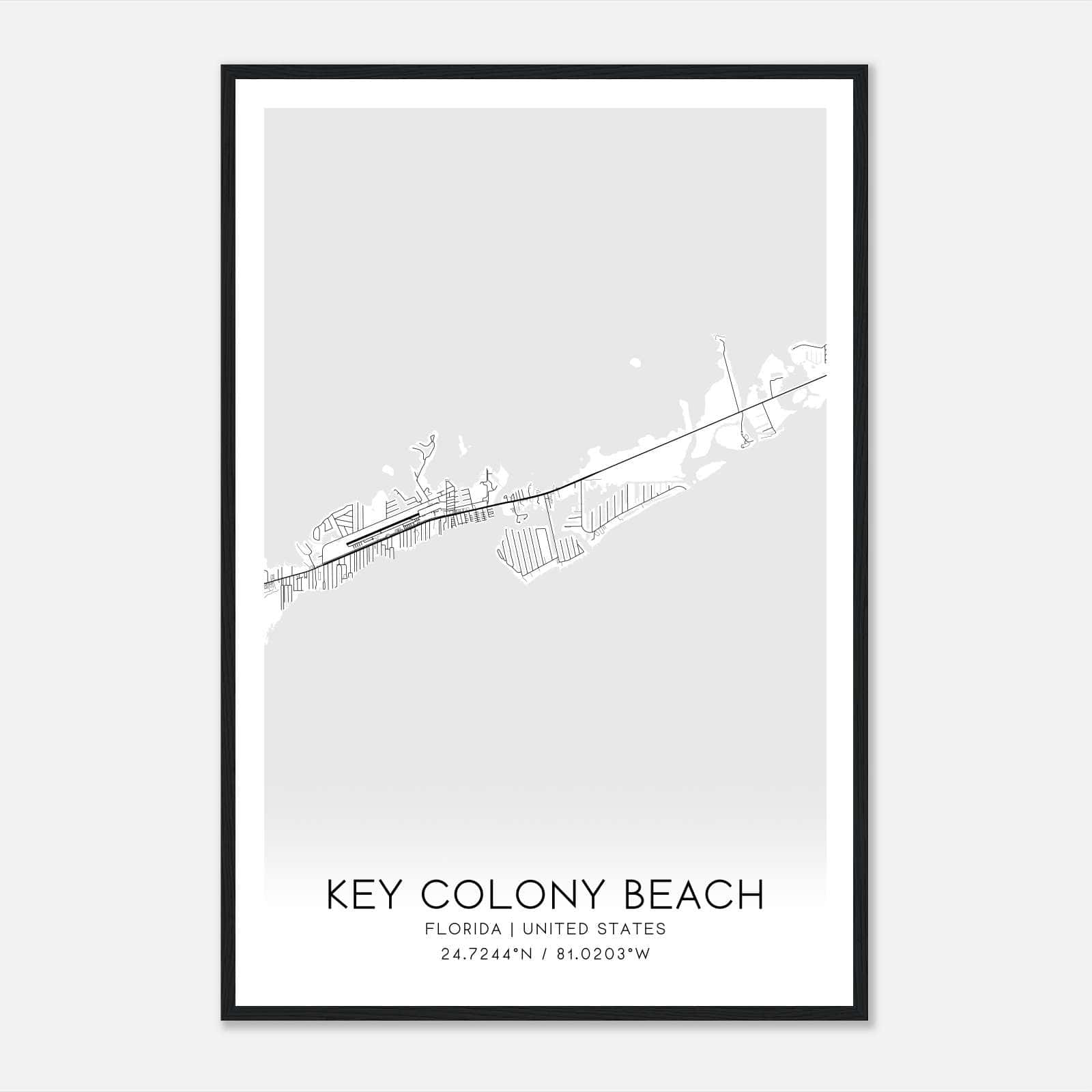 Key Colony Beach Florida Map Poster, Modern Home Decor Wall Art Print Key Colony Beach Florida Map Poster, Modern Home Decor Wall Art Print