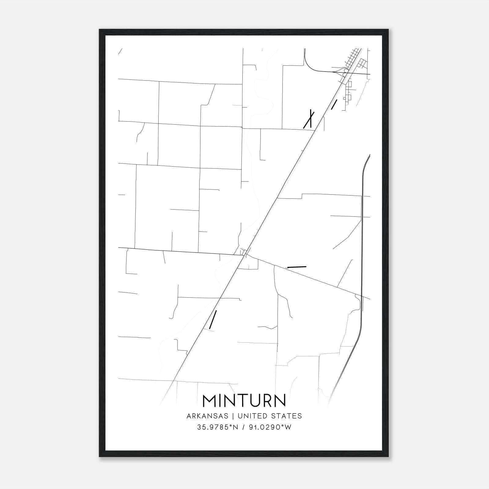 Minturn Arkansas Map Poster, Modern Home Decor Wall Art Print Minturn Arkansas Map Poster, Modern Home Decor Wall Art Print