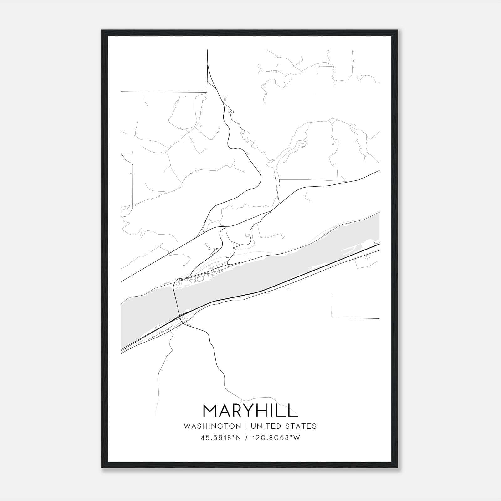 Maryhill Washington Map Poster, Modern Home Decor Wall Art Print Maryhill Washington Map Poster, Modern Home Decor Wall Art Print