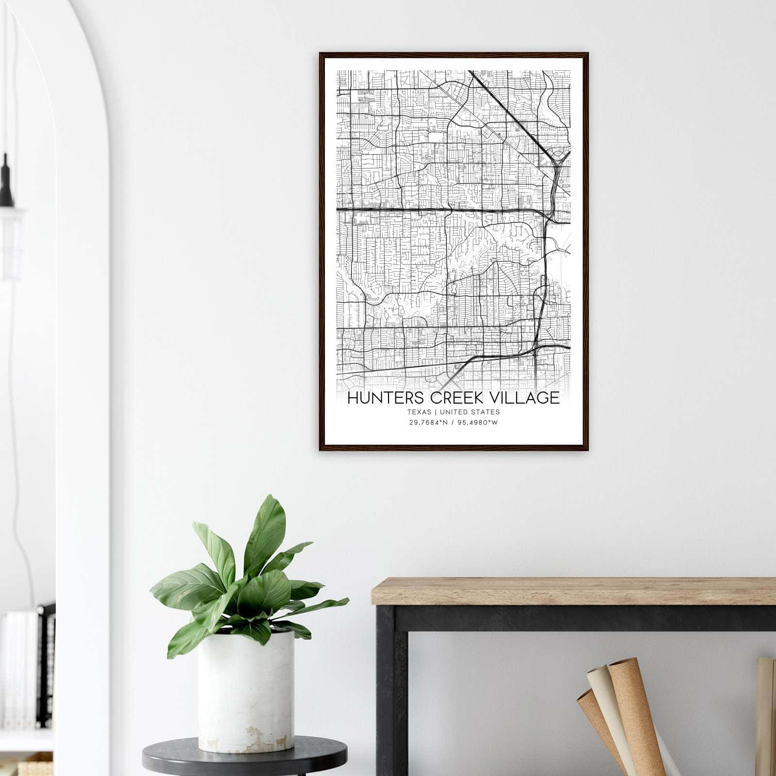Deerfield Kansas Map Poster, Modern Home Decor Wall Art Print (Copy)