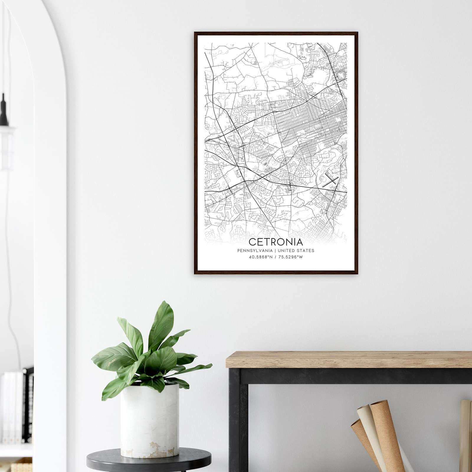 Deerfield Kansas Map Poster, Modern Home Decor Wall Art Print (Copy)