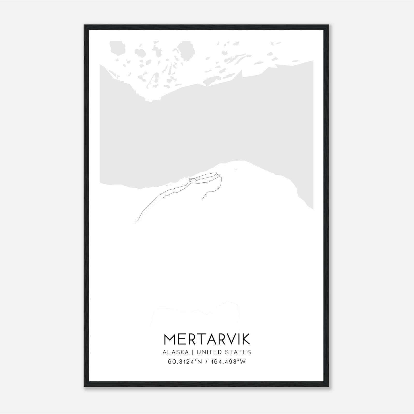 Mertarvik Alaska Map Poster, Modern Home Decor Wall Art Print Mertarvik Alaska Map Poster, Modern Home Decor Wall Art Print