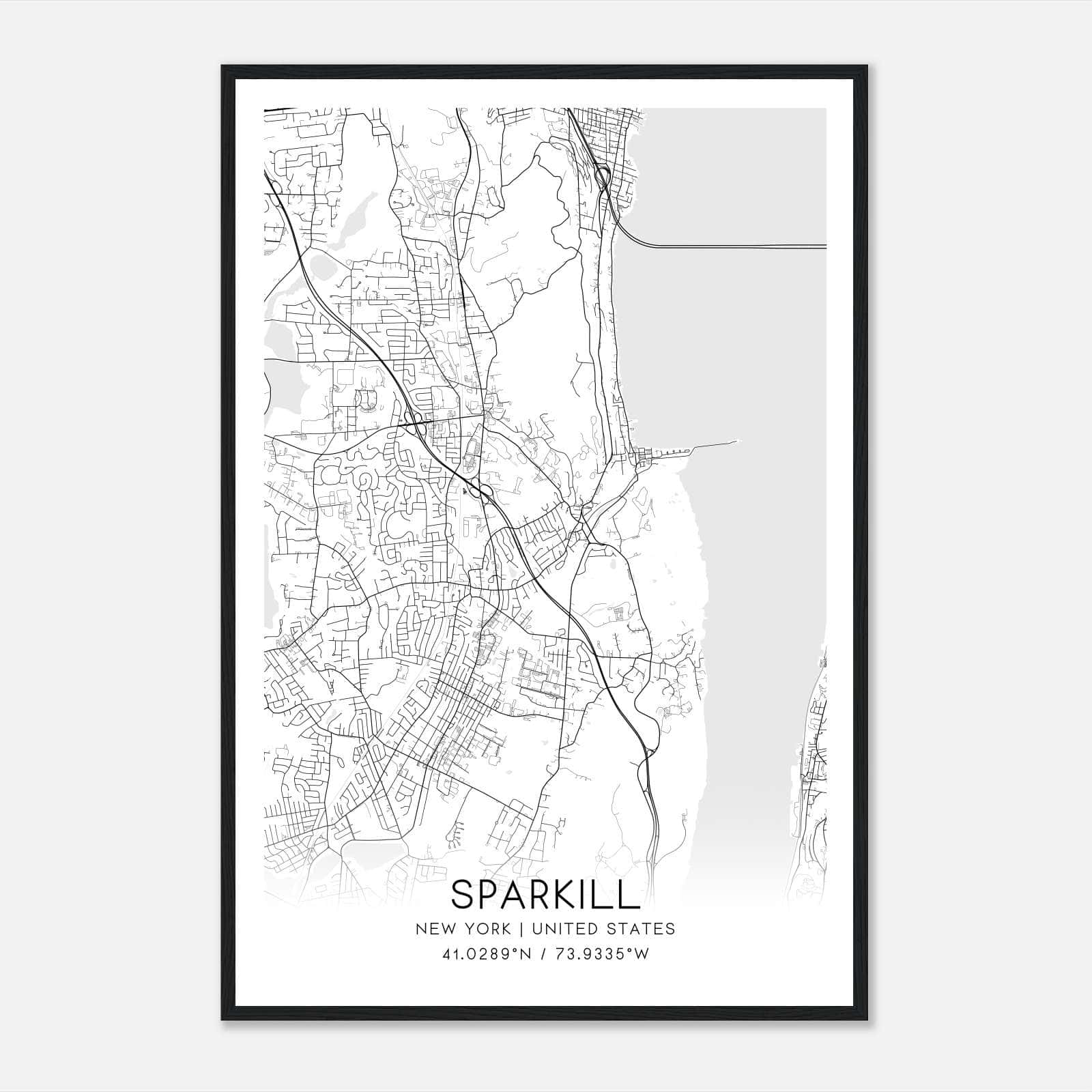 Sparkill New York Map Poster, Modern Home Decor Wall Art Print Sparkill New York Map Poster, Modern Home Decor Wall Art Print