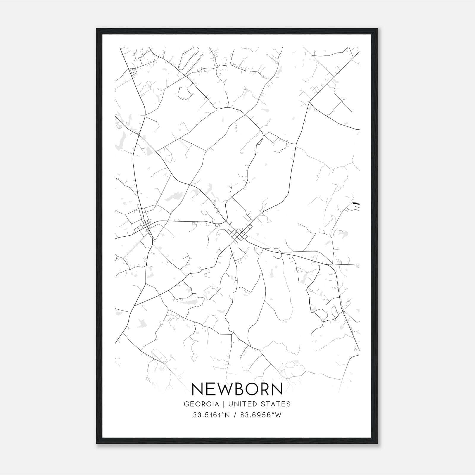 Newborn Georgia Map Poster, Modern Home Decor Wall Art Print Newborn Georgia Map Poster, Modern Home Decor Wall Art Print