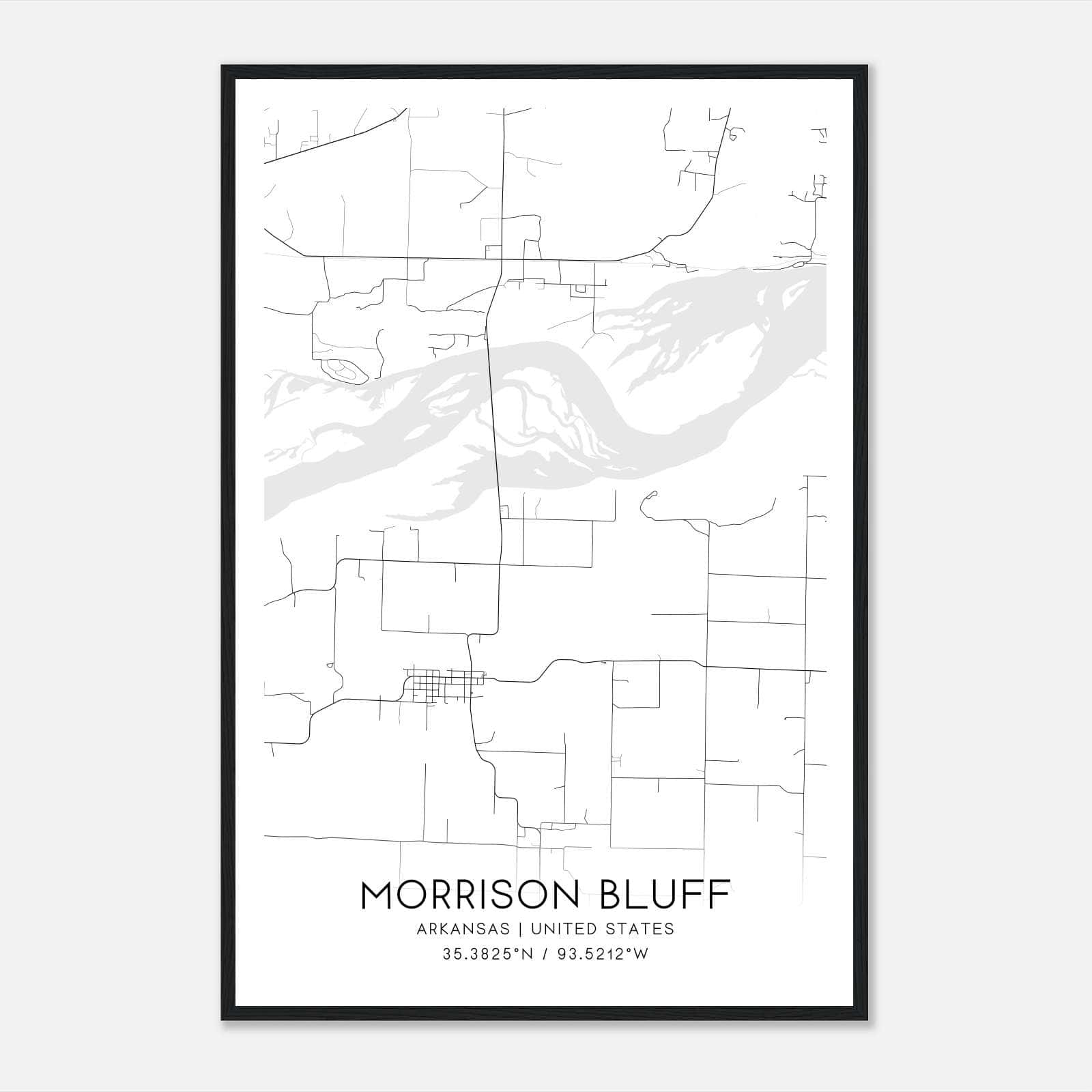Morrison Bluff Arkansas Map Poster, Modern Home Decor Wall Art Print Morrison Bluff Arkansas Map Poster, Modern Home Decor Wall Art Print