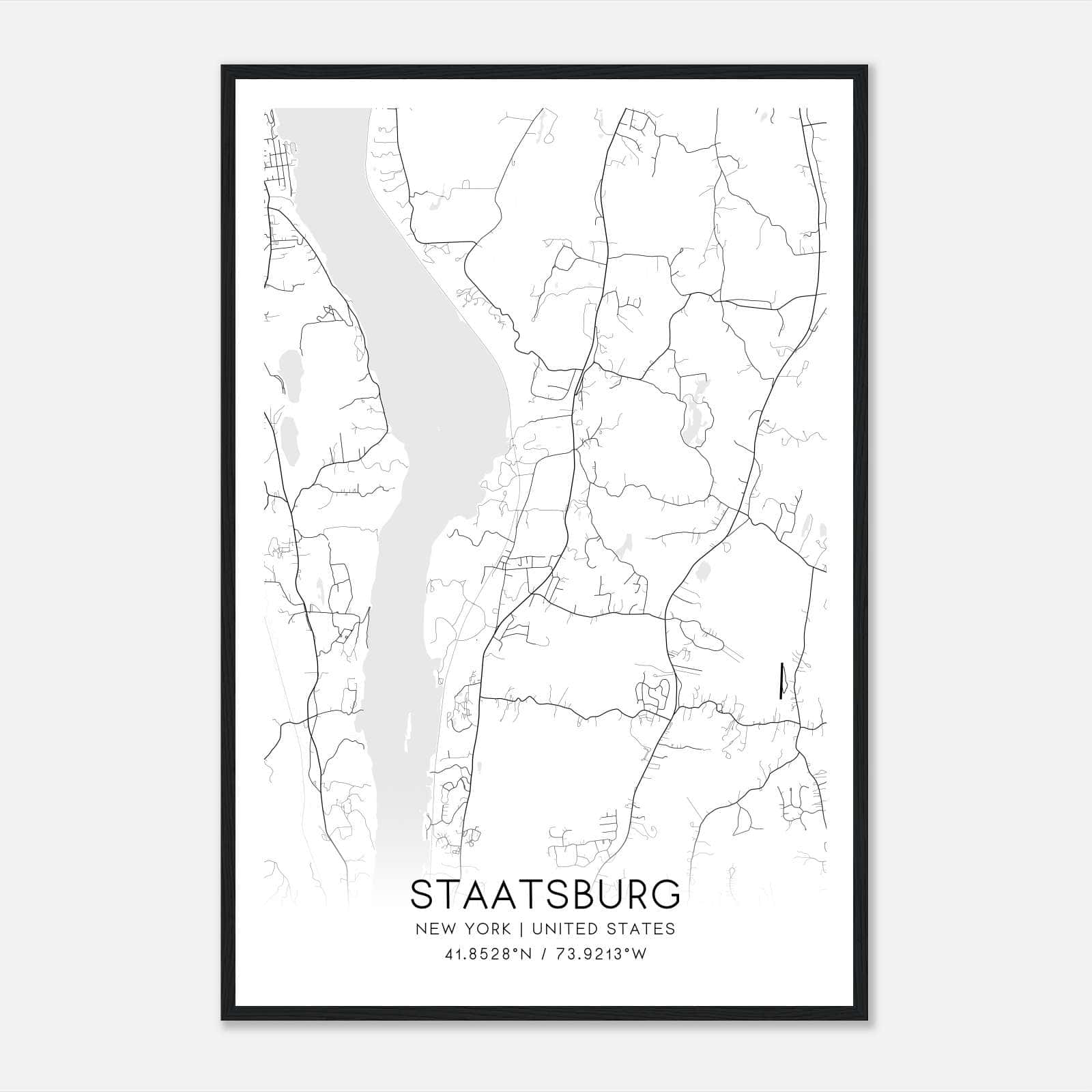 Staatsburg New York Map Poster, Modern Home Decor Wall Art Print Staatsburg New York Map Poster, Modern Home Decor Wall Art Print