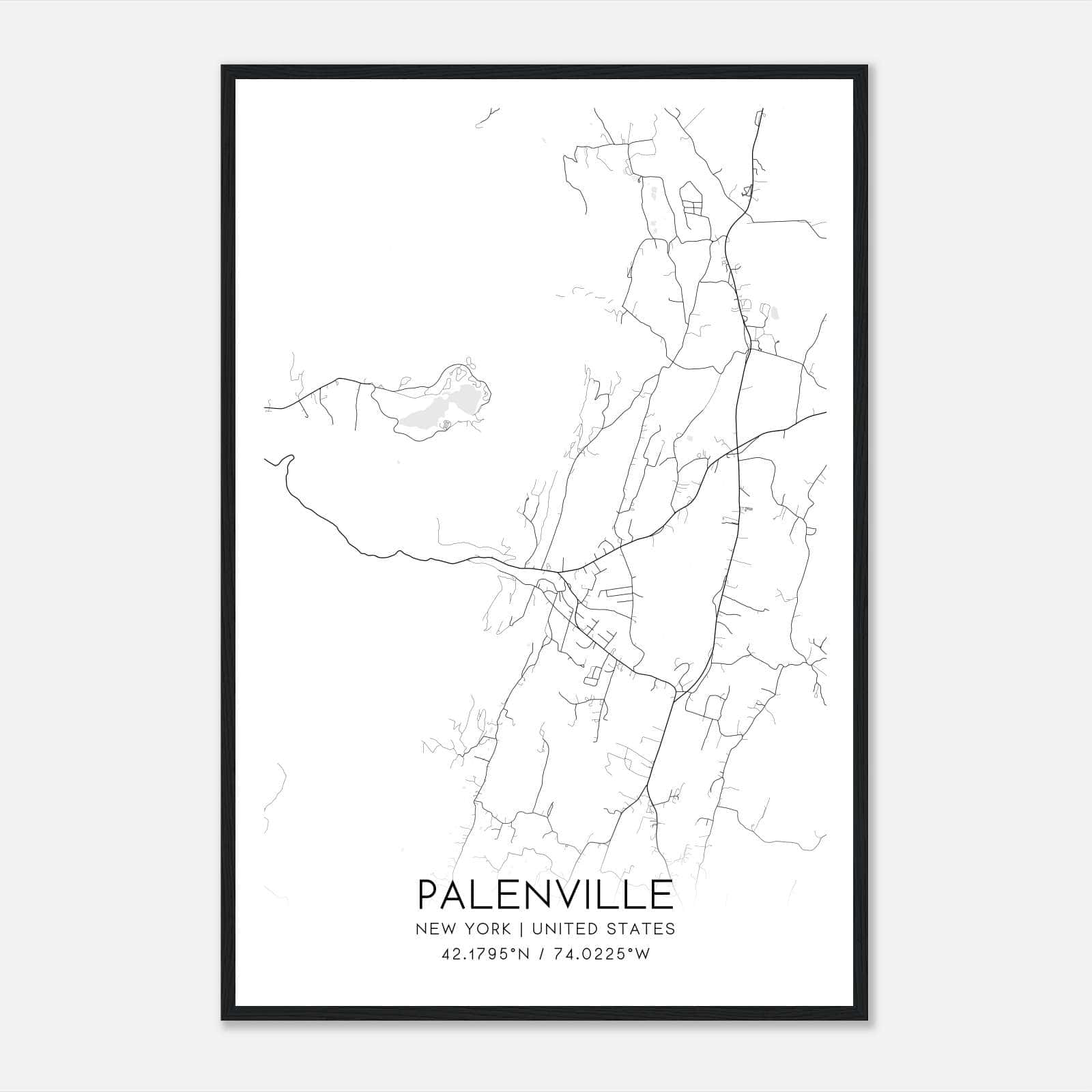 Palenville New York Map Poster, Modern Home Decor Wall Art Print Palenville New York Map Poster, Modern Home Decor Wall Art Print