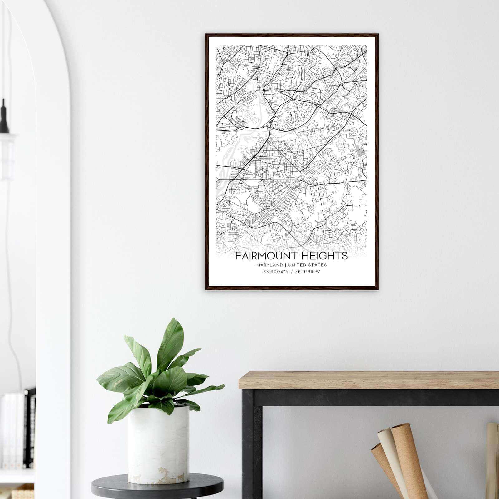 Deerfield Kansas Map Poster, Modern Home Decor Wall Art Print (Copy)