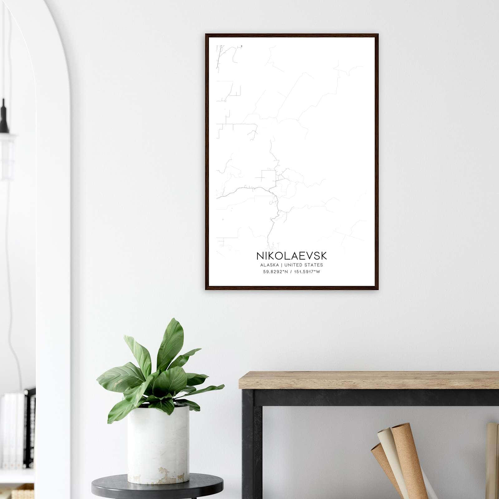 Deerfield Kansas Map Poster, Modern Home Decor Wall Art Print (Copy)