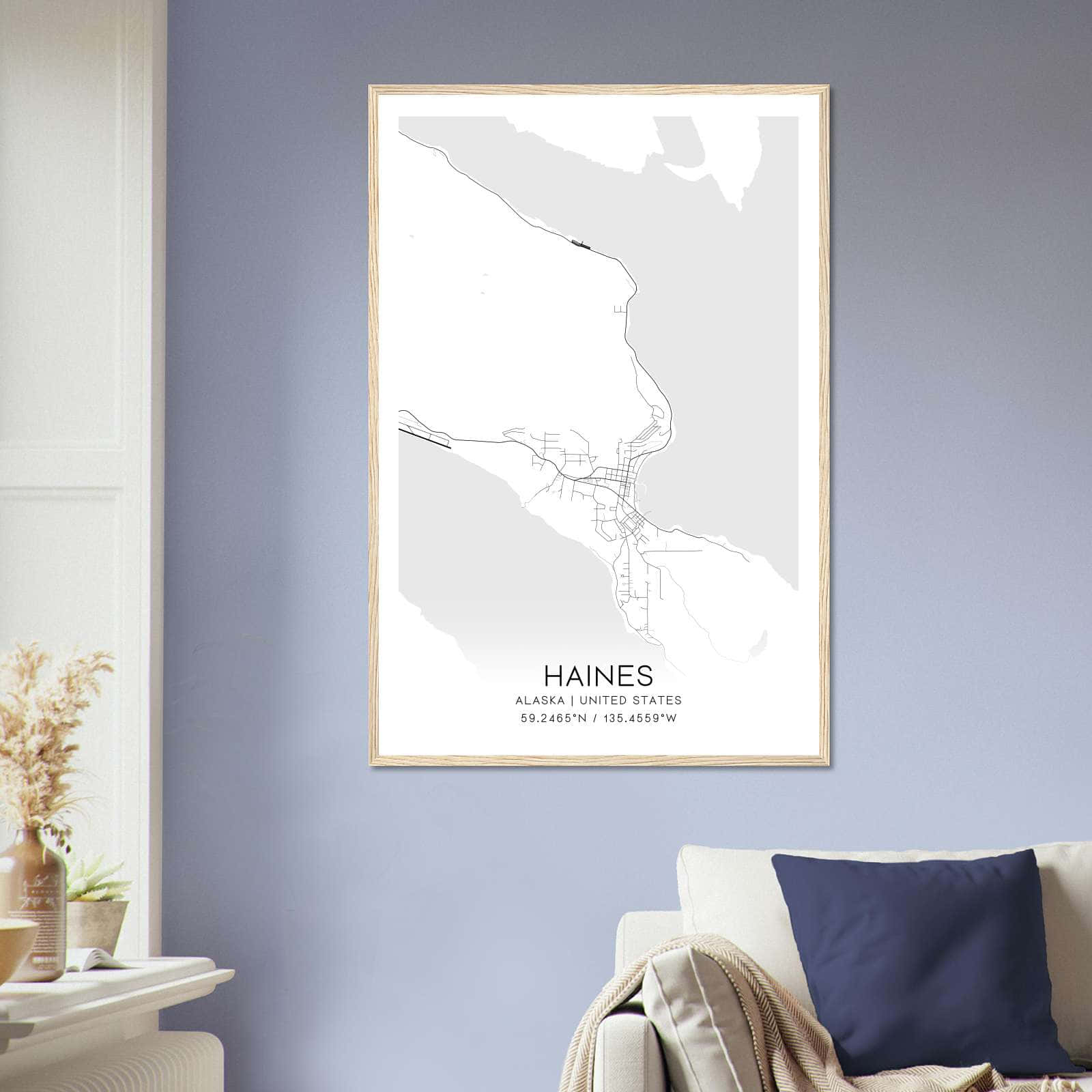 Deerfield Kansas Map Poster, Modern Home Decor Wall Art Print (Copy)