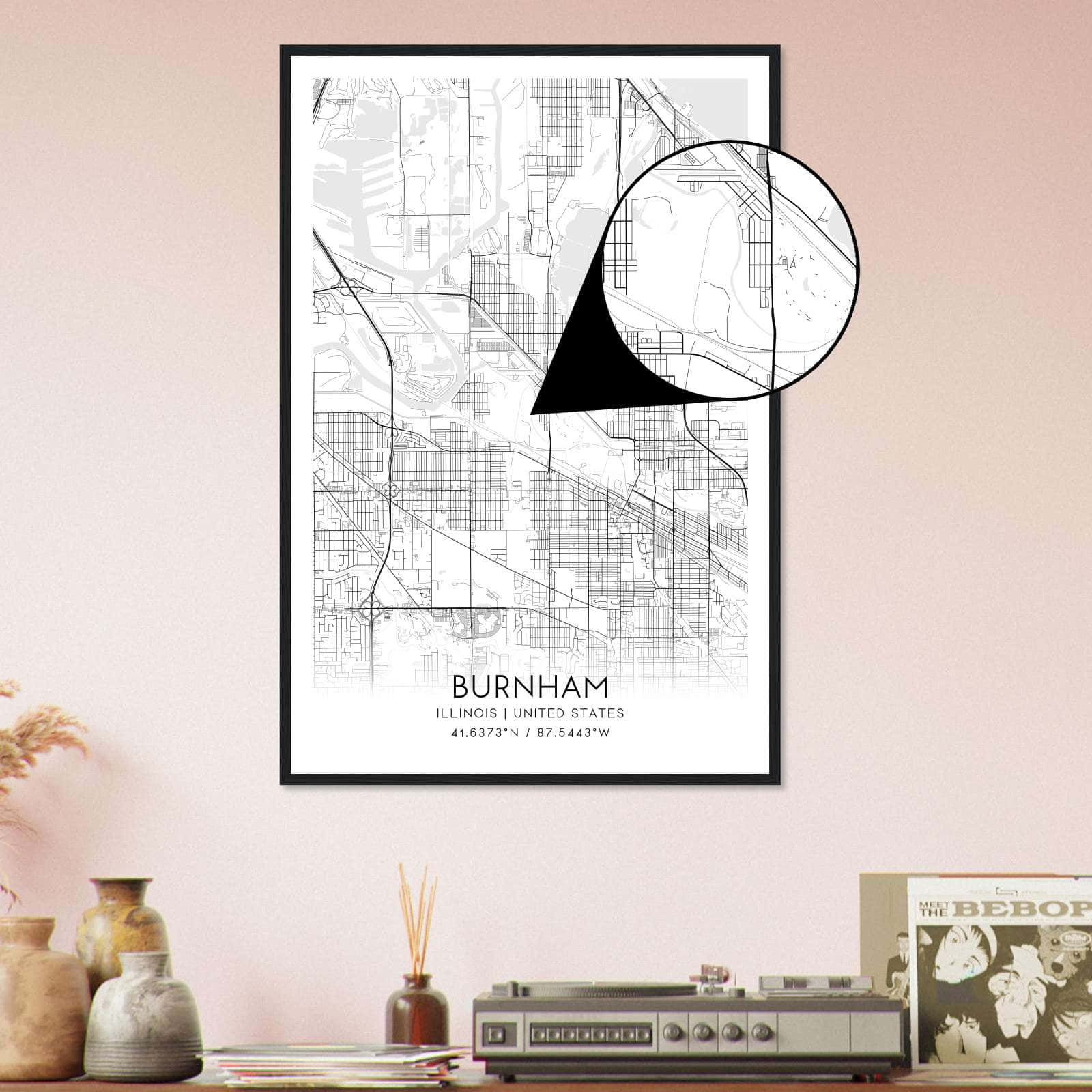 Deerfield Kansas Map Poster, Modern Home Decor Wall Art Print (Copy)