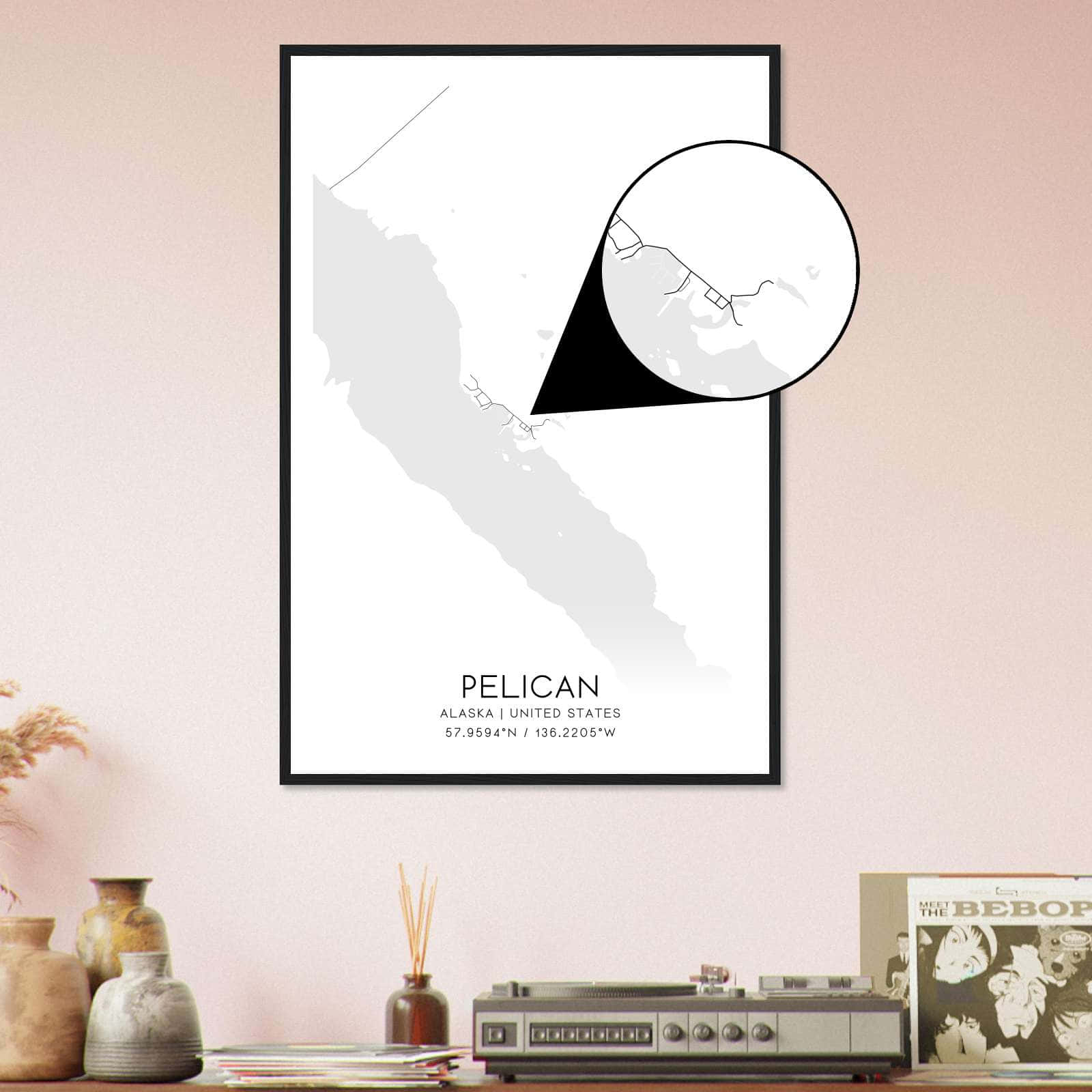 Deerfield Kansas Map Poster, Modern Home Decor Wall Art Print (Copy)