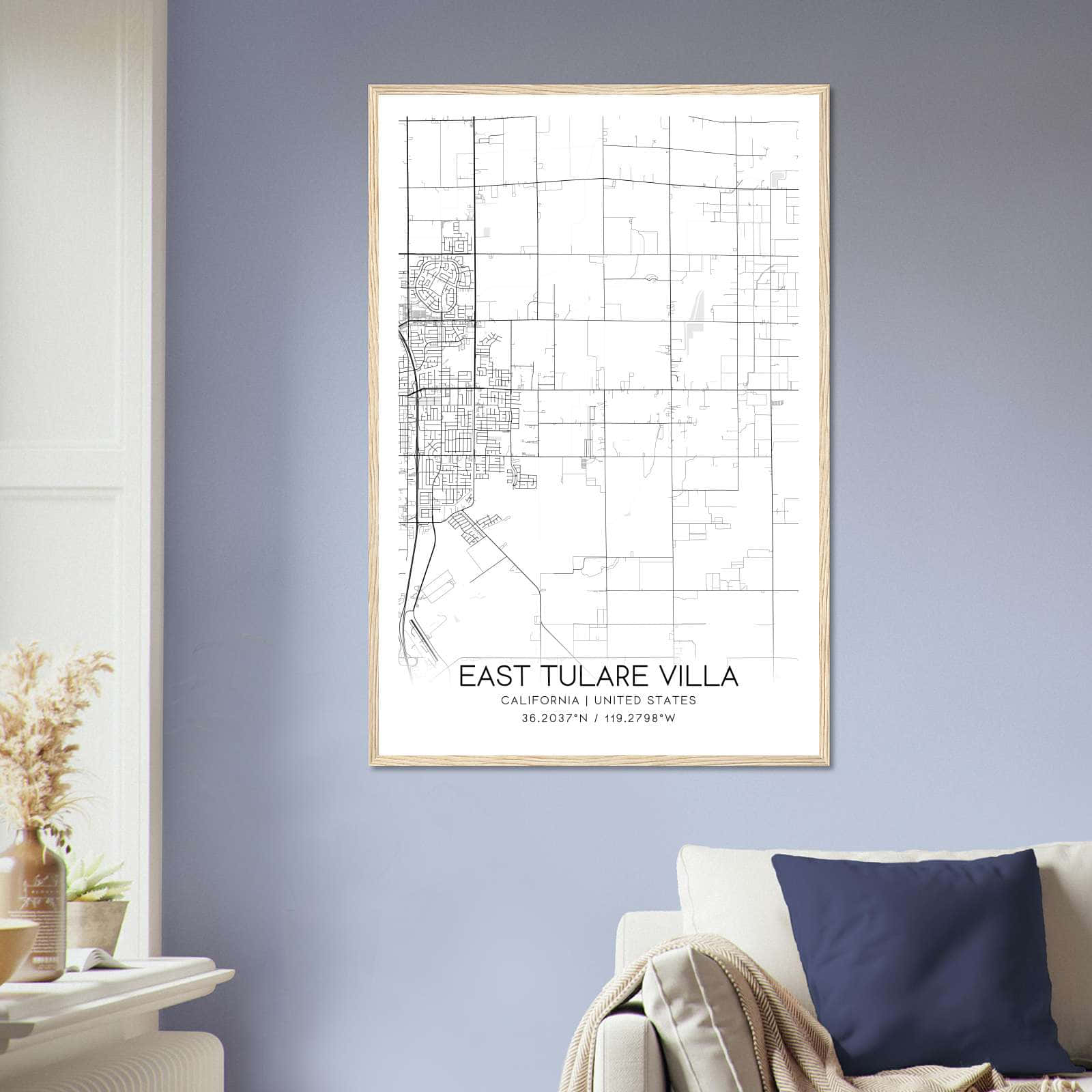 Deerfield Kansas Map Poster, Modern Home Decor Wall Art Print (Copy)