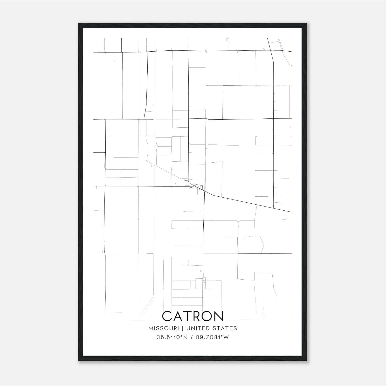 Catron Missouri Map Poster, Modern Home Decor Wall Art Print Catron Missouri Map Poster, Modern Home Decor Wall Art Print
