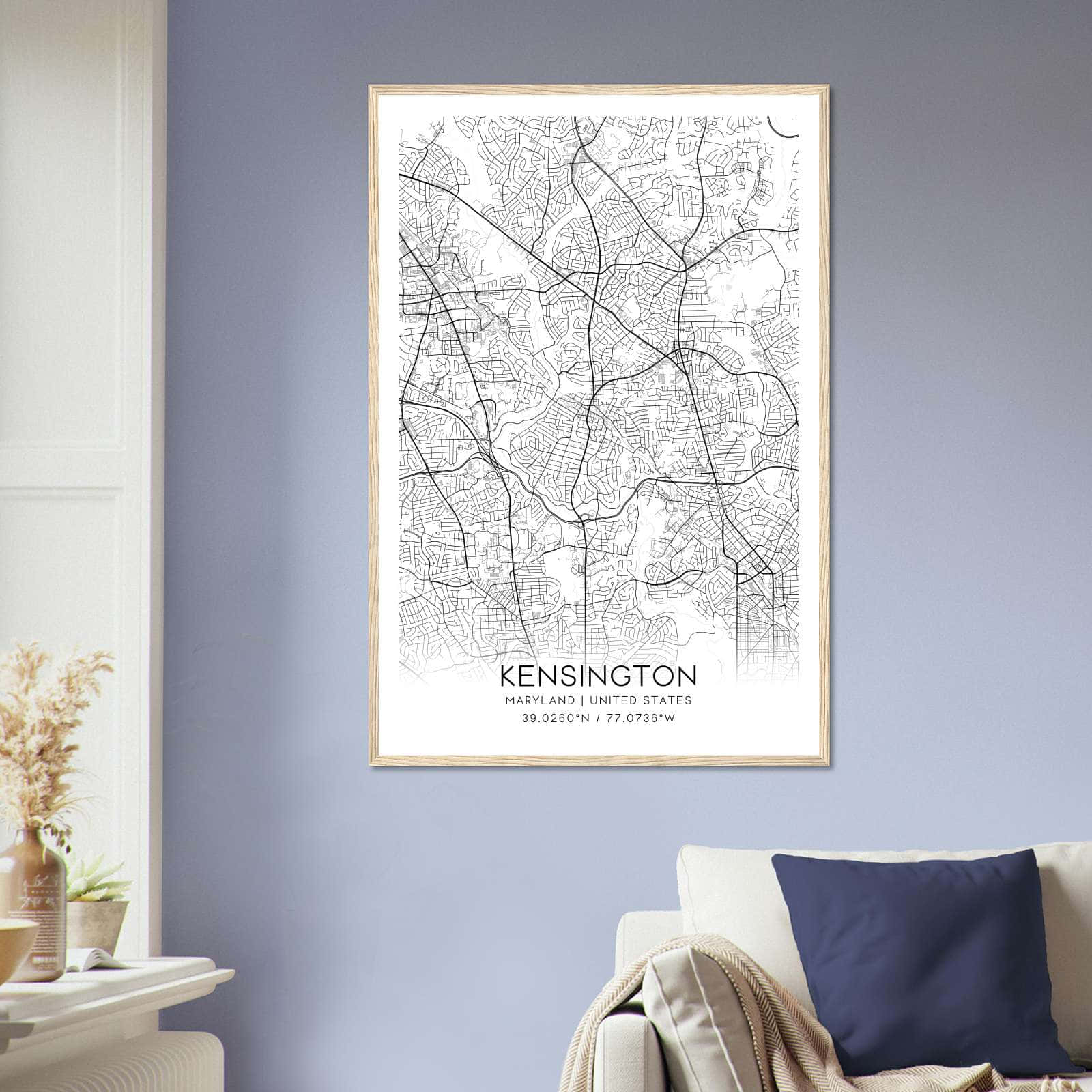 Deerfield Kansas Map Poster, Modern Home Decor Wall Art Print (Copy)