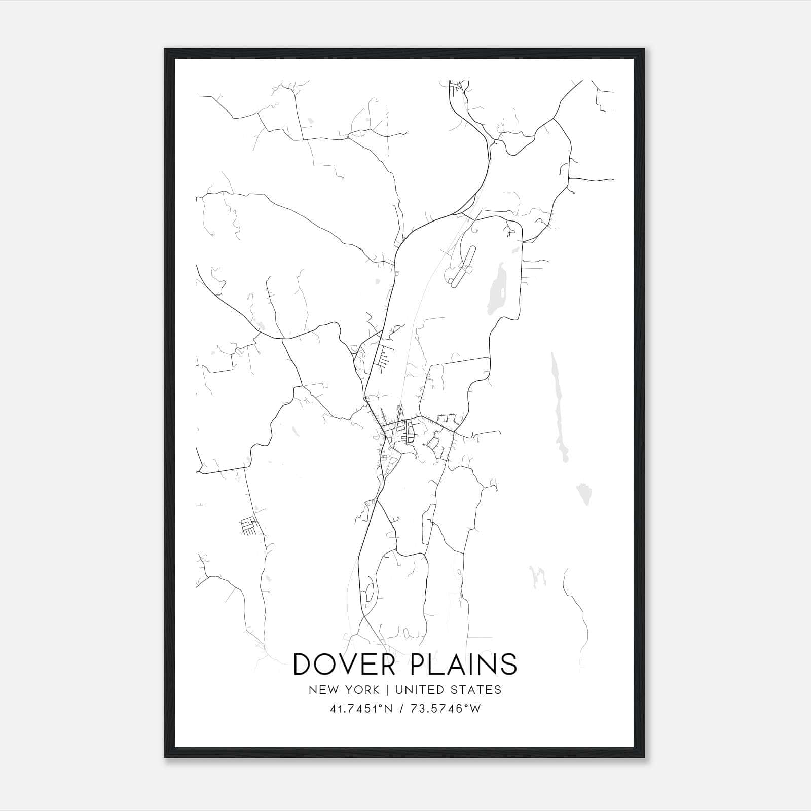 Dover Plains New York Map Poster, Modern Home Decor Wall Art Print Dover Plains New York Map Poster, Modern Home Decor Wall Art Print