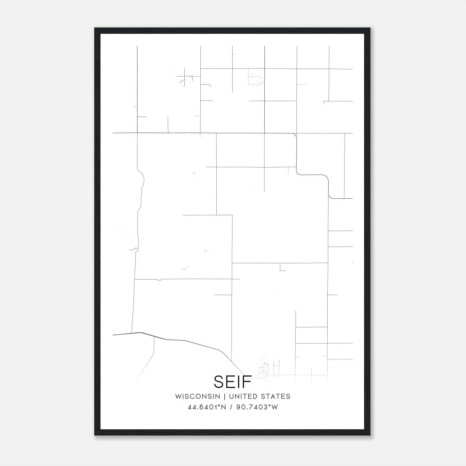 Seif Wisconsin Map Poster, Modern Home Decor Wall Art Print Seif Wisconsin Map Poster, Modern Home Decor Wall Art Print