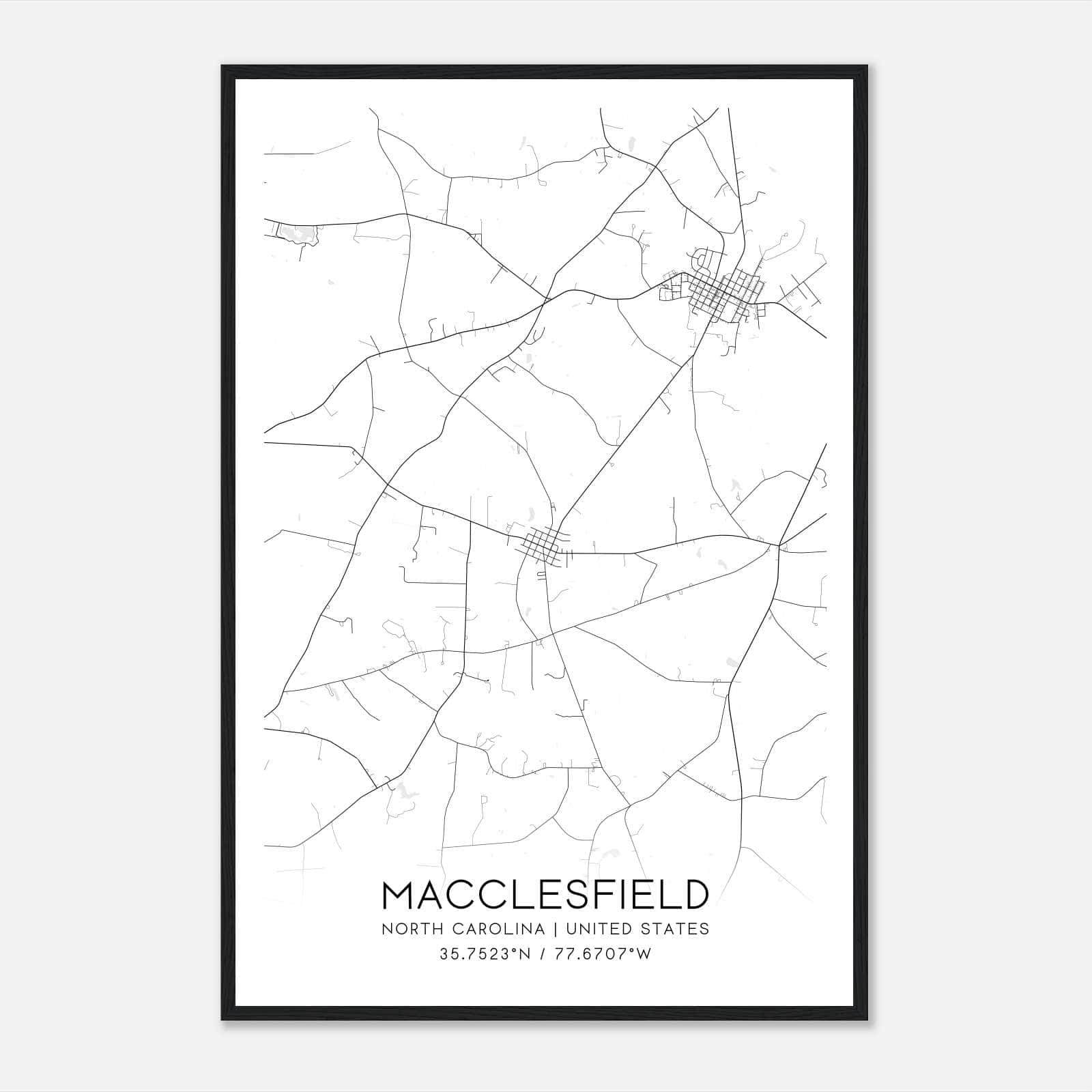 Macclesfield North Carolina Map Poster, Modern Home Decor Wall Art Print Macclesfield North Carolina Map Poster, Modern Home Decor Wall Art Print