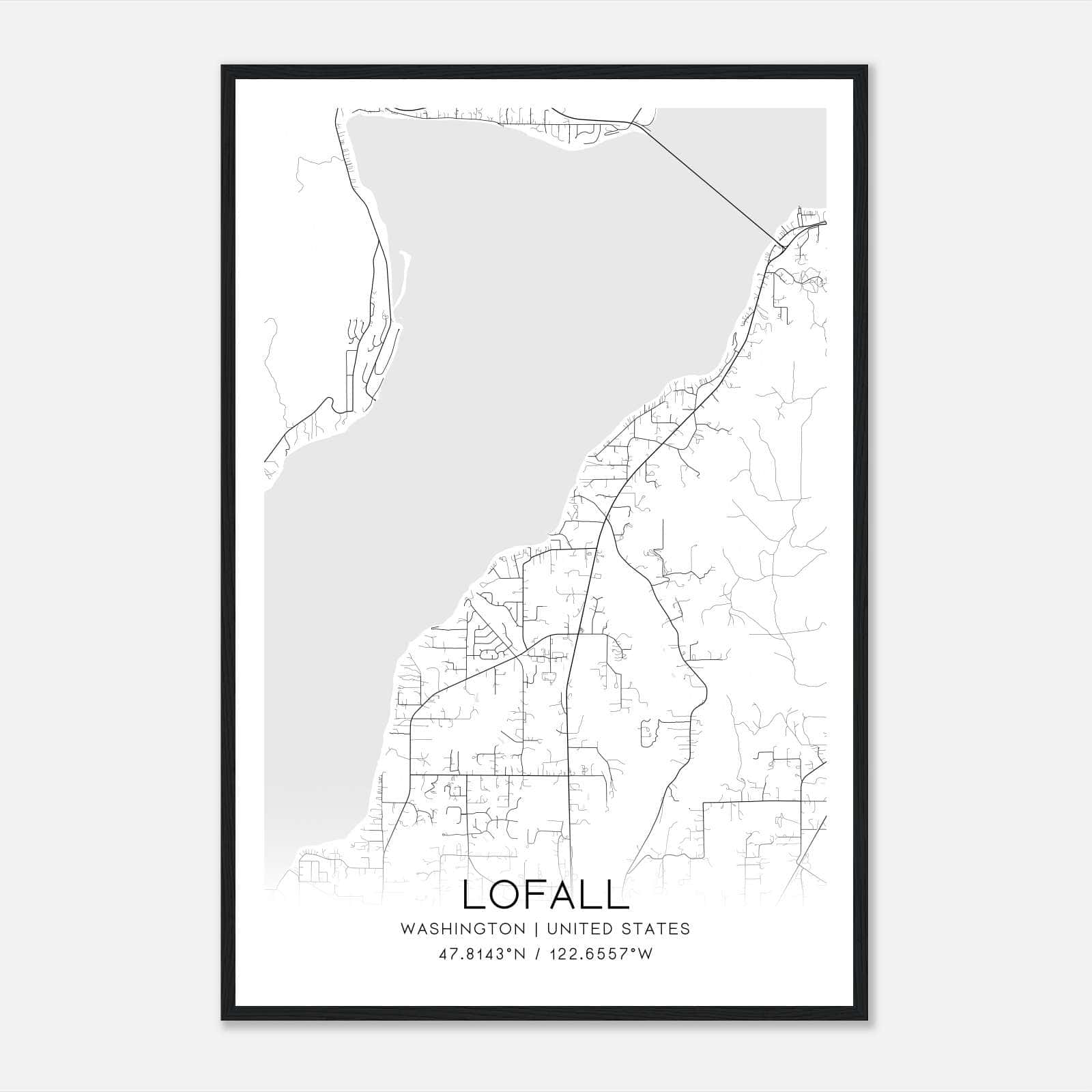 Lofall Washington Map Poster, Modern Home Decor Wall Art Print Lofall Washington Map Poster, Modern Home Decor Wall Art Print