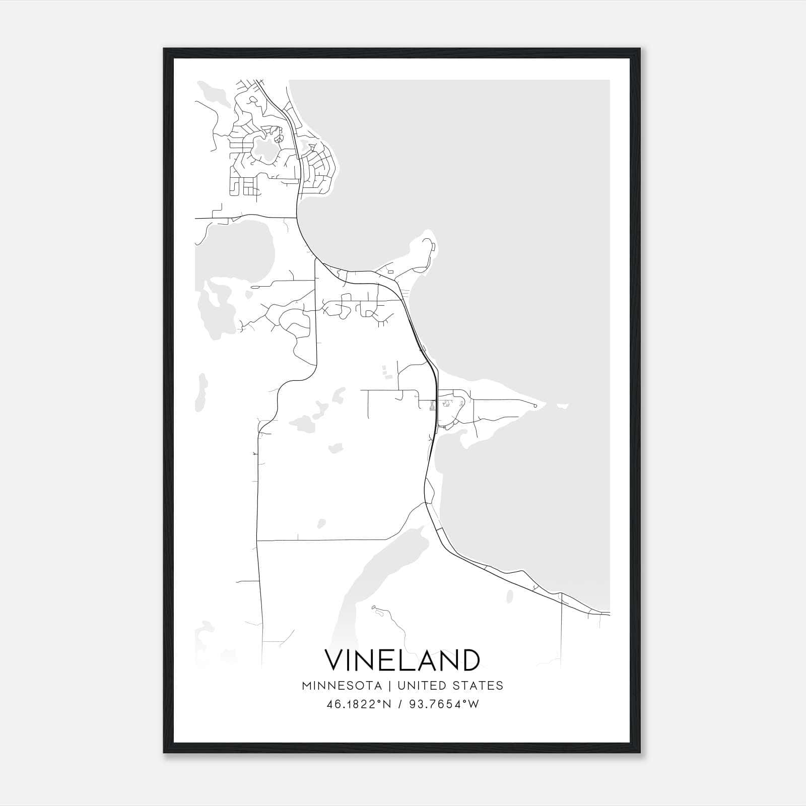 Vineland Minnesota Map Poster, Modern Home Decor Wall Art Print Vineland Minnesota Map Poster, Modern Home Decor Wall Art Print