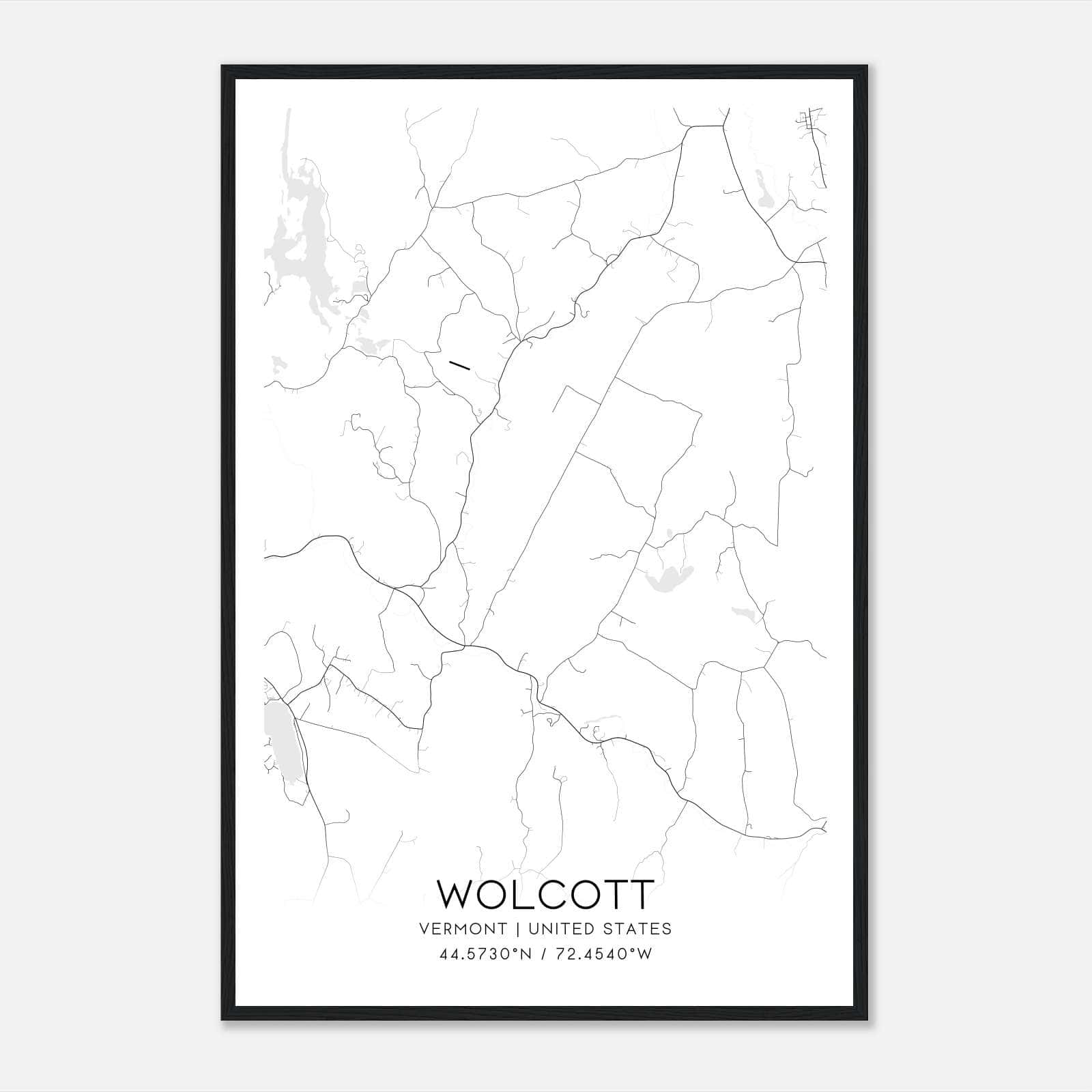 Wolcott Vermont Map Poster, Modern Home Decor Wall Art Print Wolcott Vermont Map Poster, Modern Home Decor Wall Art Print