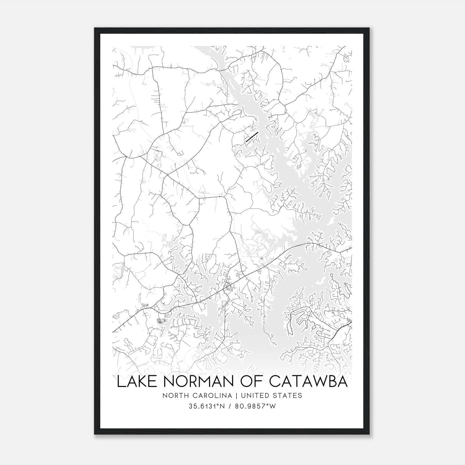 Lake Norman Of Catawba North Carolina Map Poster, Modern Home Decor Wall Art Print Lake Norman Of Catawba North Carolina Map Poster, Modern Home Decor Wall Art Print