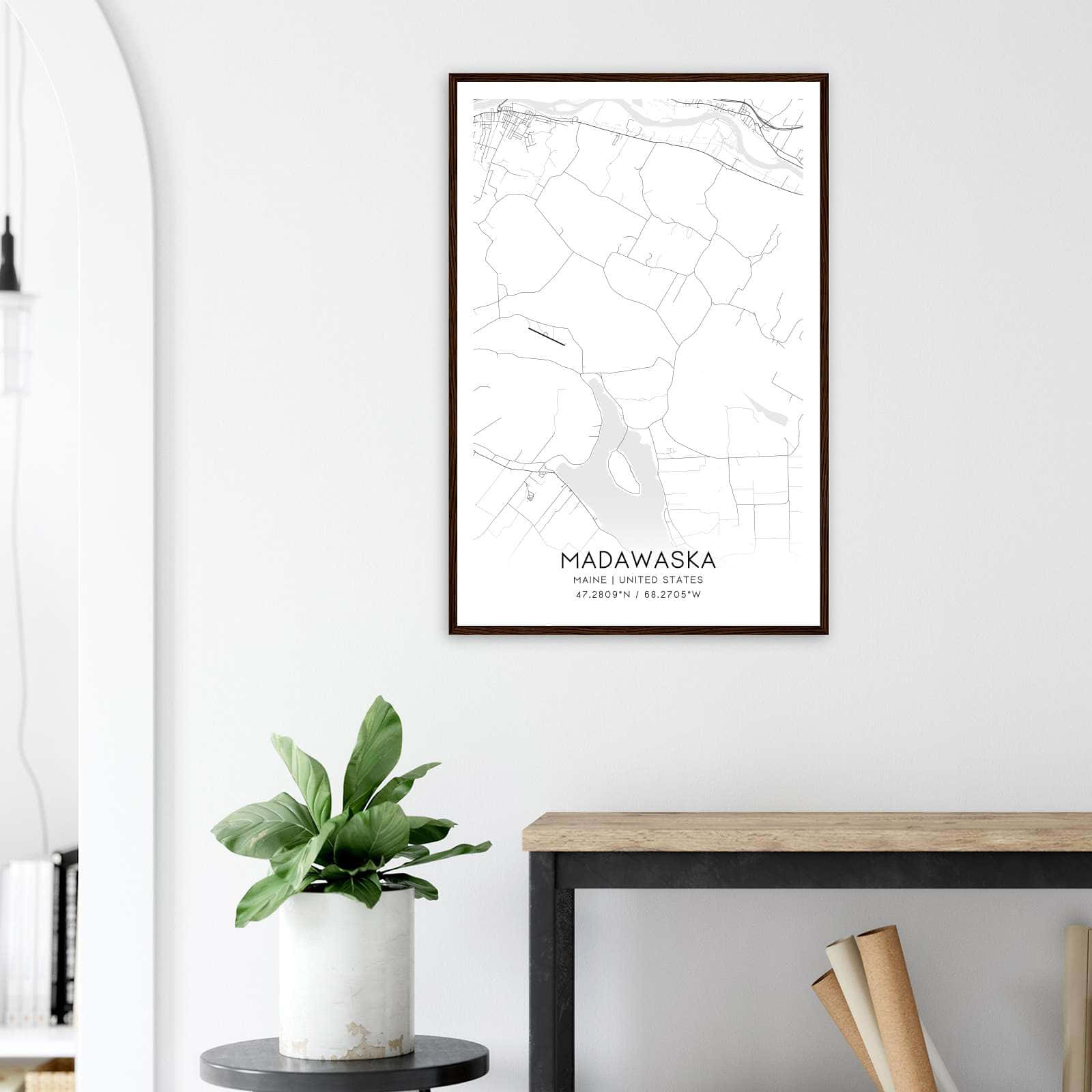 Deerfield Kansas Map Poster, Modern Home Decor Wall Art Print (Copy)