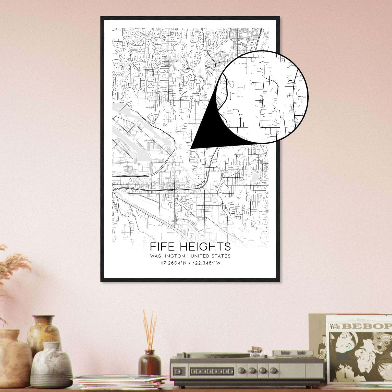 Deerfield Kansas Map Poster, Modern Home Decor Wall Art Print (Copy)