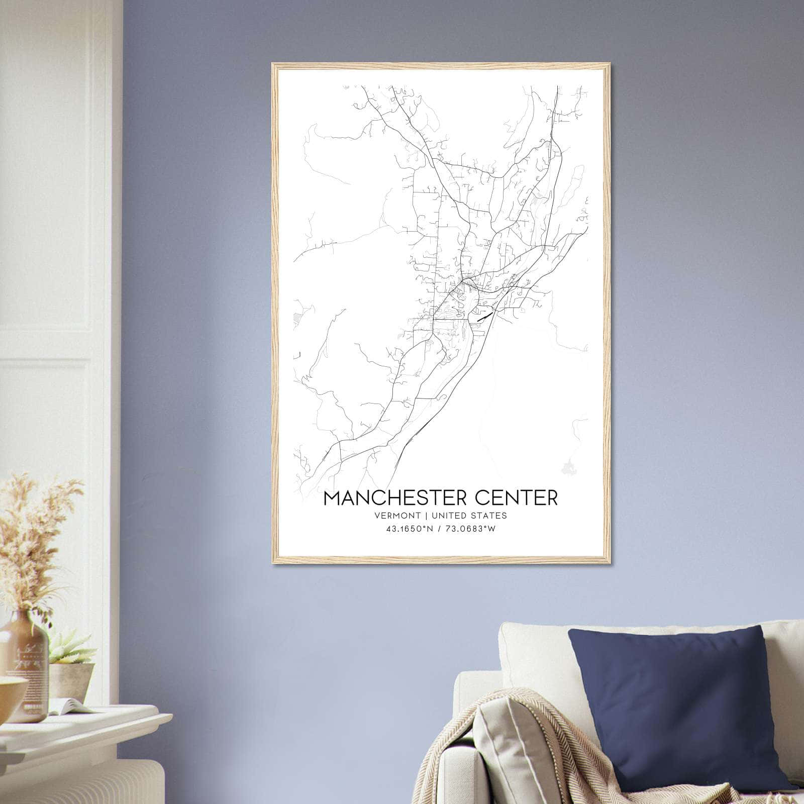 Deerfield Kansas Map Poster, Modern Home Decor Wall Art Print (Copy)